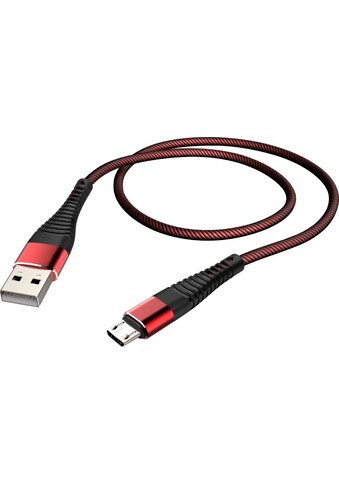 Hama USB-Kabel »Lade-/Datenkabel, USB-A - Micro-USB, 1,0 m, Schwarz/Rot USB-Kabel«,... kaufen