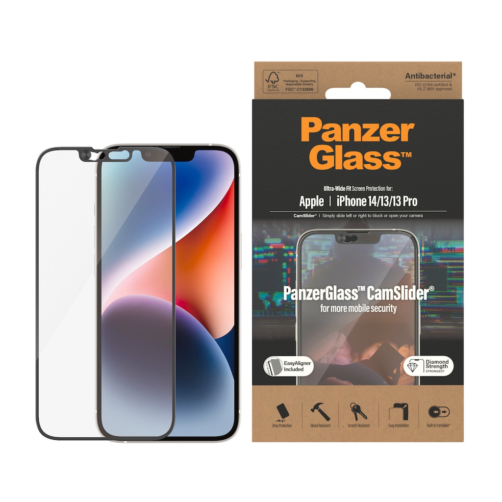 PanzerGlass Displayschutzglas »Ultrawide Camslider AB - iPhone 14/13/13 Pro«, für iPhone 14