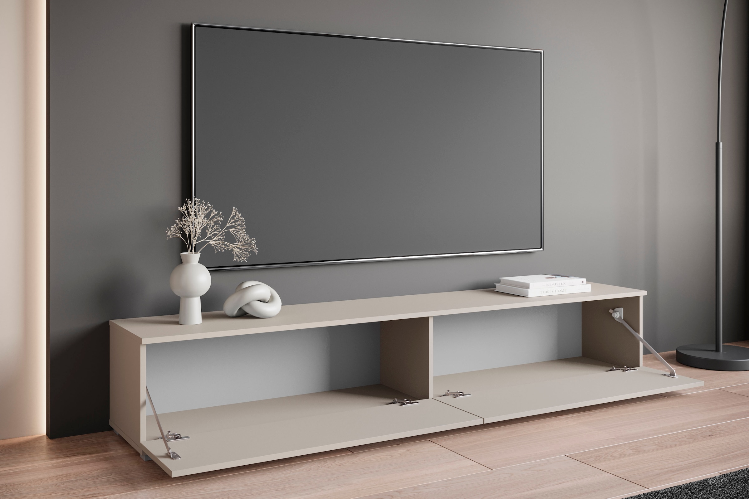 OTTO home Lowboard »Kenia« 1 Stk. tlg. 2 Klappen – flexibel hängend oder stehend montierbar