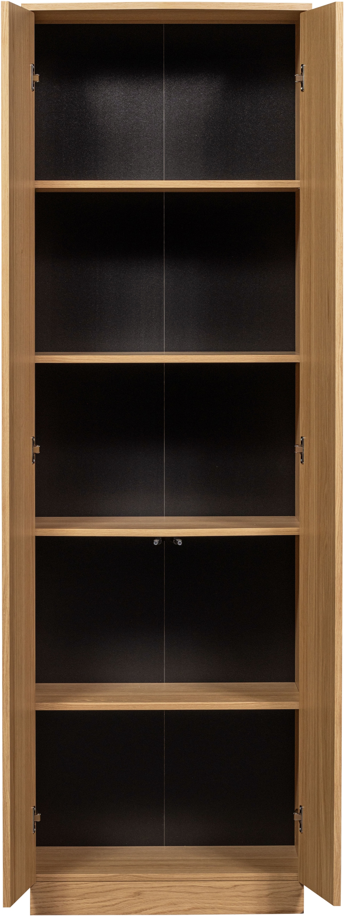 WOOOD Buffet »WOOOD ZUMA HOCHSCHRANK 67 CM EICHE FURNIER TRANSPARENT [fsc]« Hochschrank aus Eichenfurnier mit zeitlosem Design und Maserung