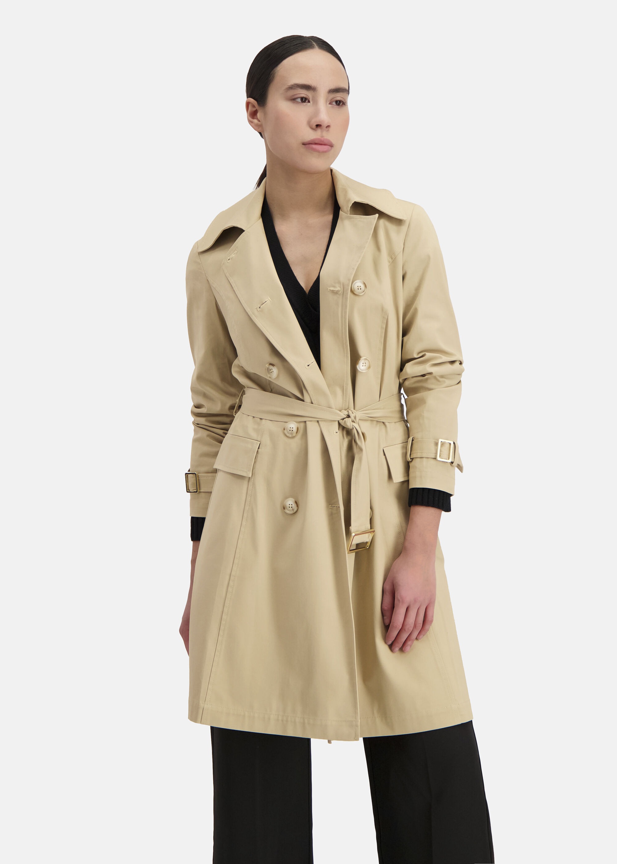 Nicowa Trenchcoat »Nicowa Trenchcoat TEKOWA« mit goldenen Details