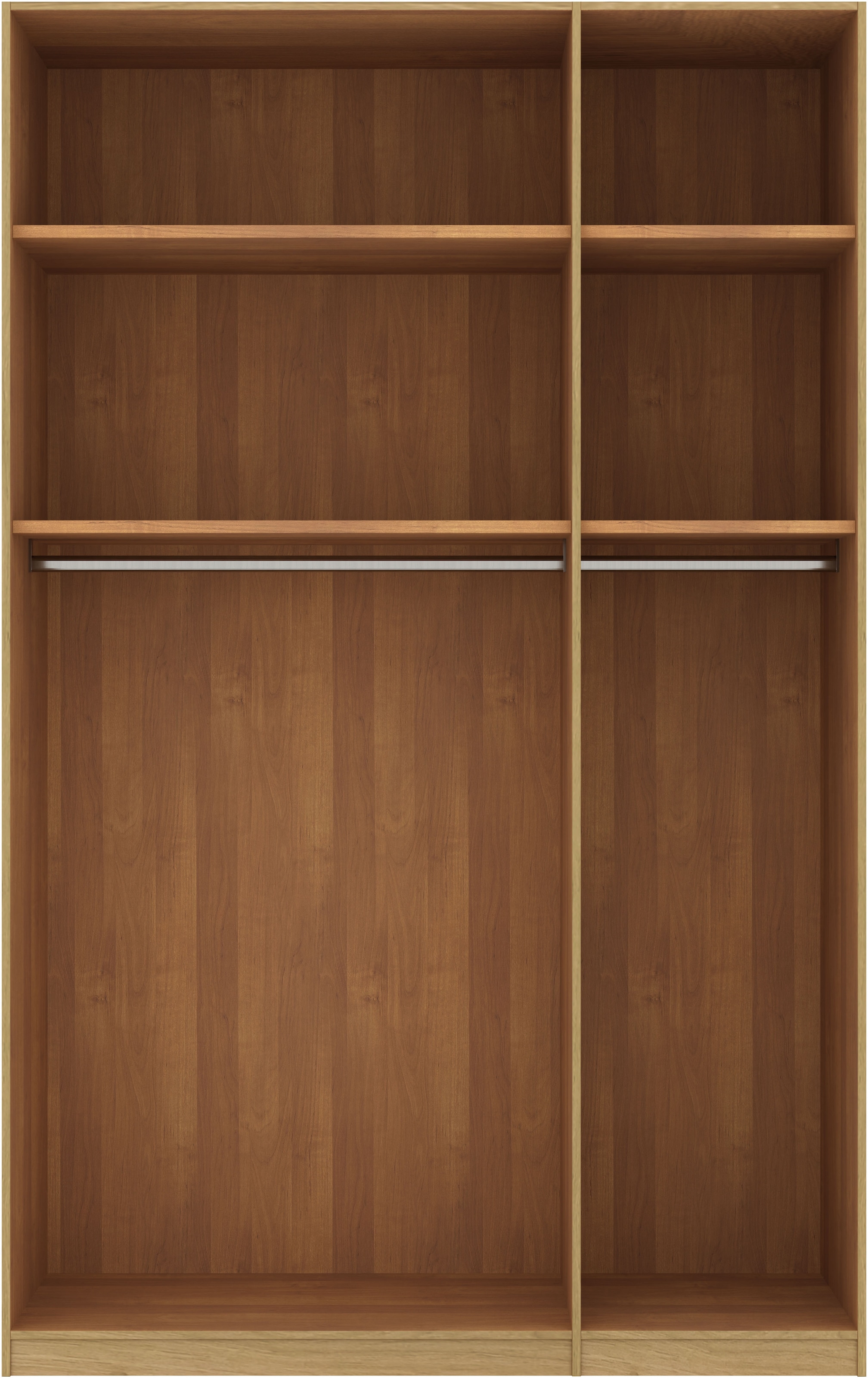 Musterring Drehtürenschrank »Savona, Kleiderschrank, Schrank, Garderobe, teilmassiv Eiche«, (mit Türdämpfern, in 5 Breiten & 2 Höhen, extra Böden, MADE IN GERMANY), Türen in Bianco-Eiche massiv, mit Querriegel, verschiedene Größen