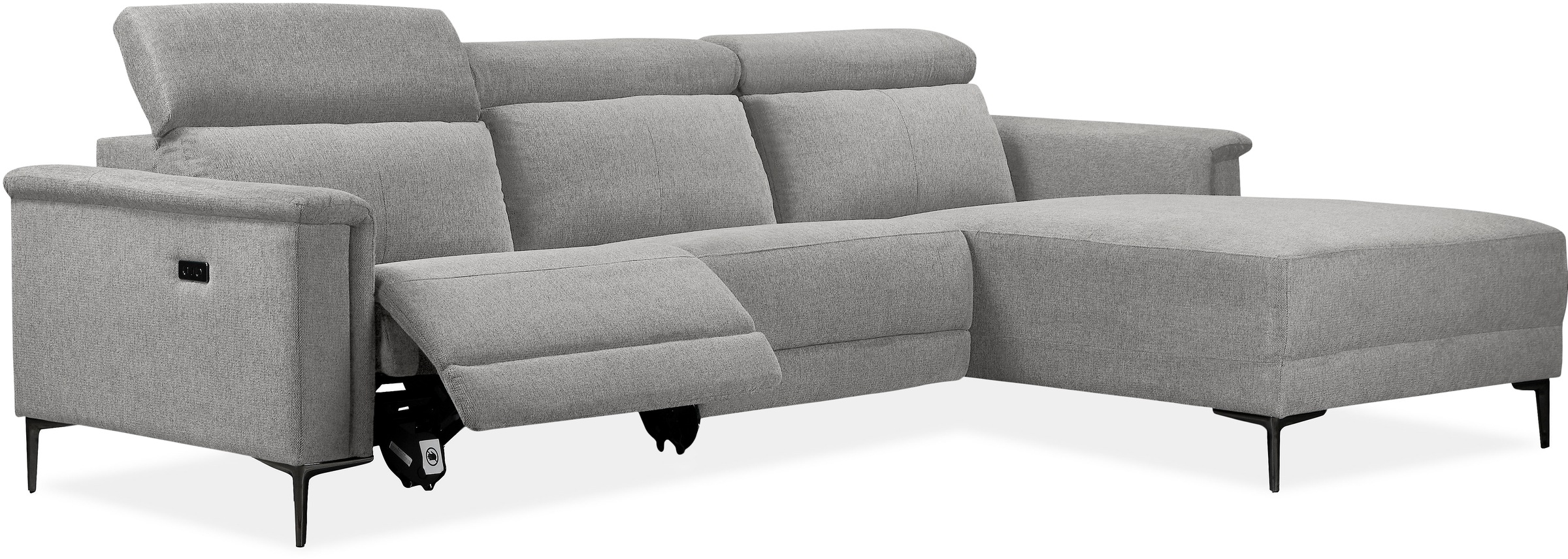 Places of Style Ecksofa Lund, mit man. o. elektr. Relaxfunktion und USB/ Kopfteilverstellung