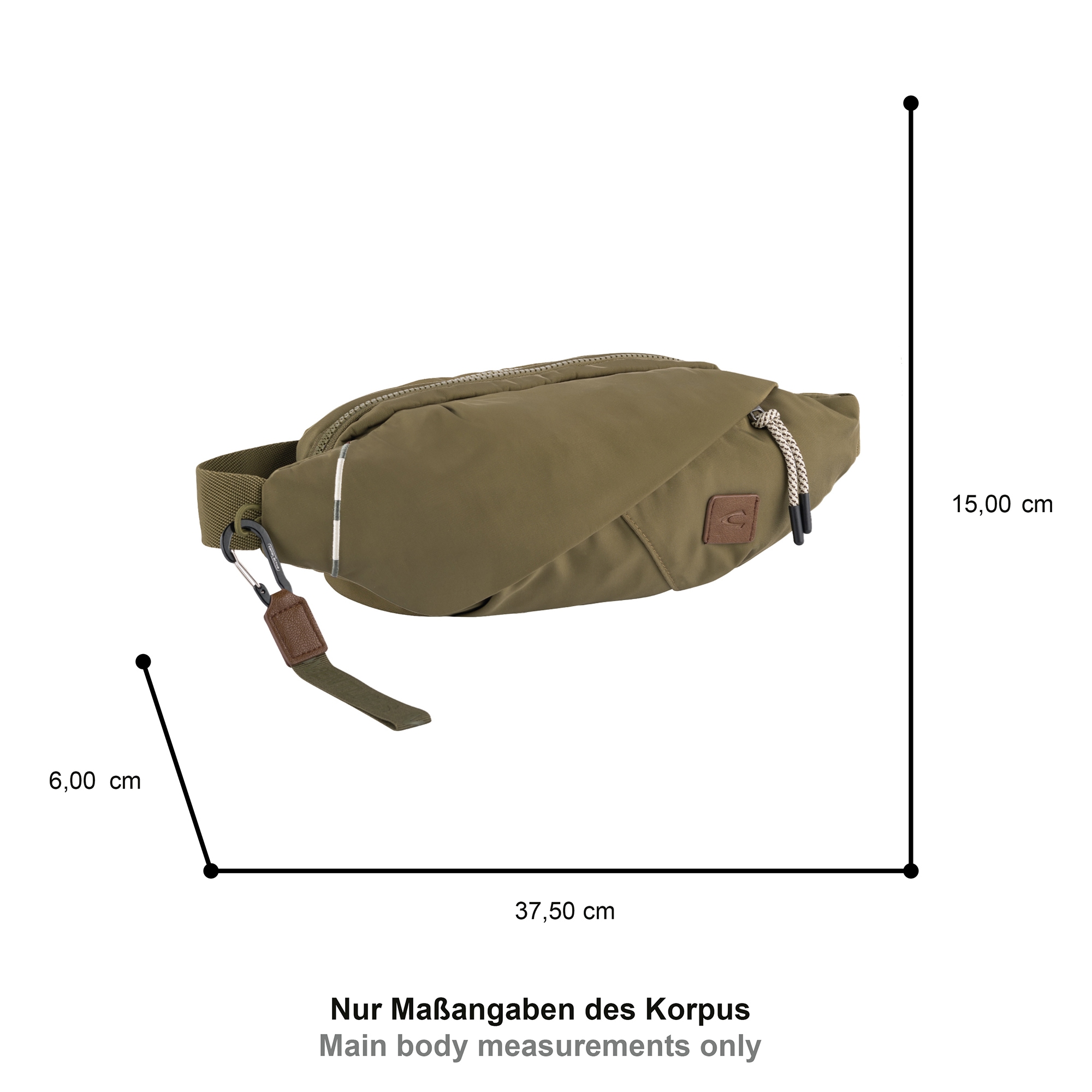 camel active Bauchtasche »Aurum« aus recyceltem Polyester in Nylonstruktur, leicht & mit feinen Details