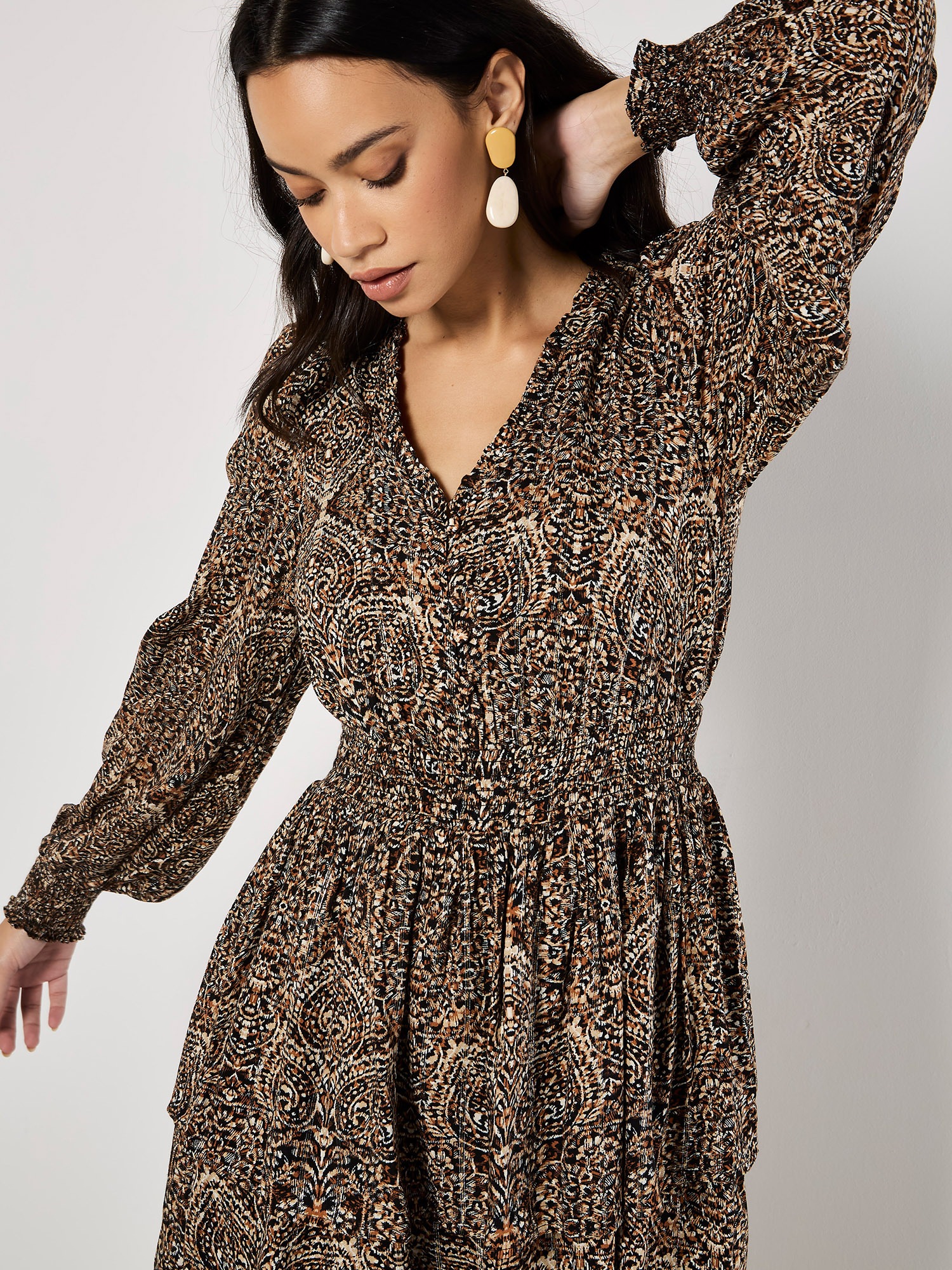 Apricot Minikleid »Minikleid« mit Glitzerschimmer