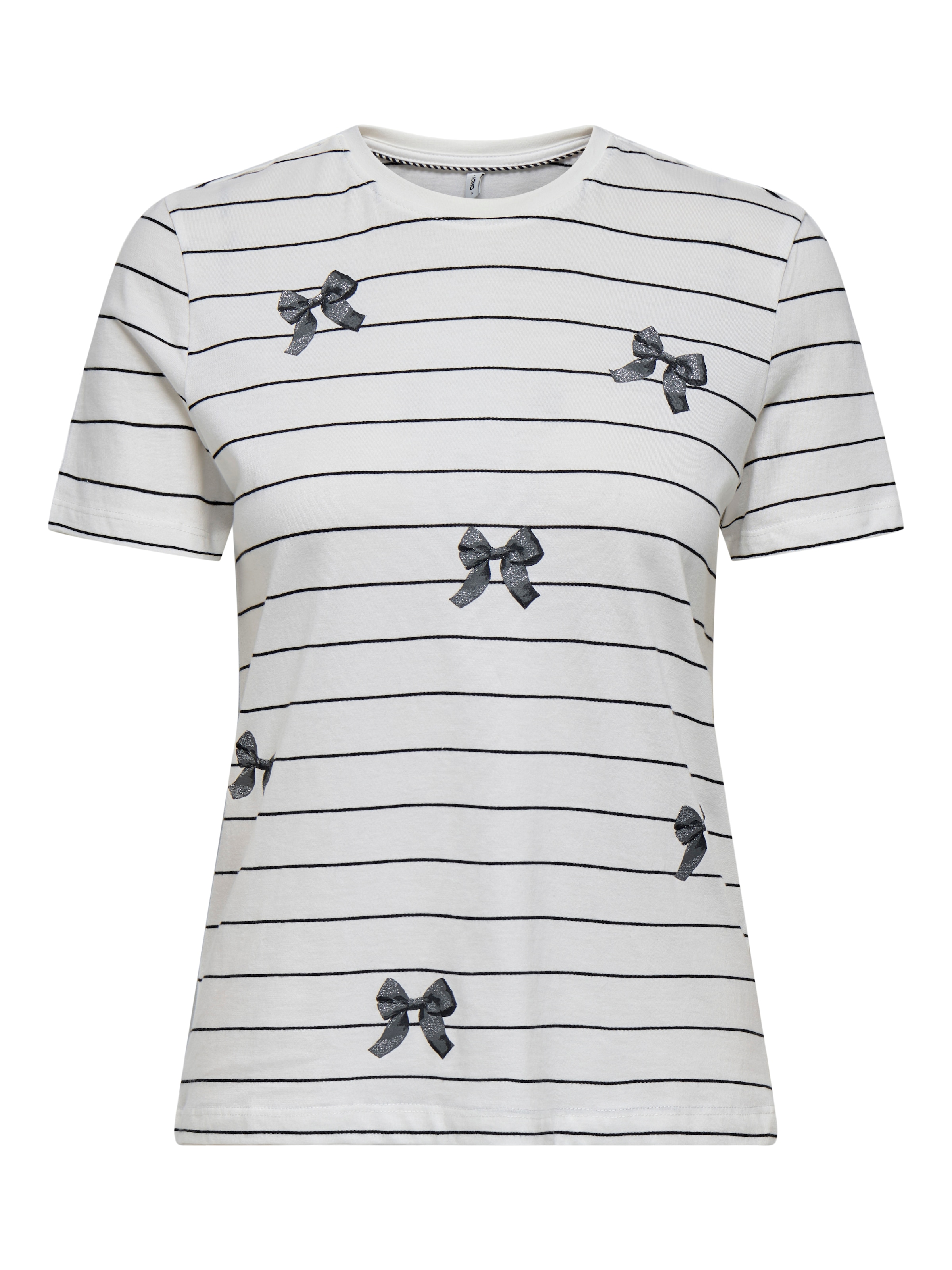 ONLY Kurzarmshirt »ONLKIRA LIFE BOW S/S TEE CS JRS«