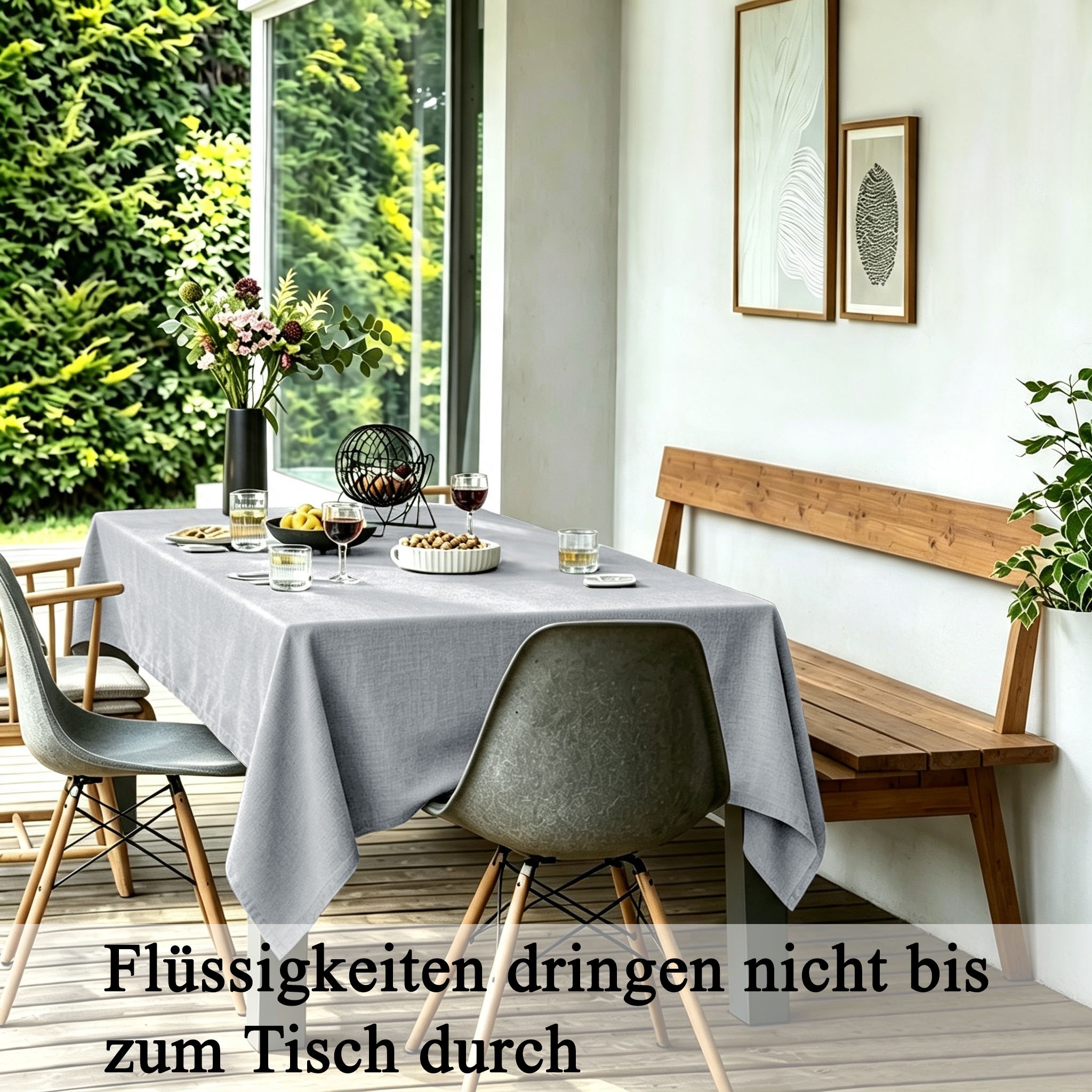 OTTO home Tischdecke "Ozzie in eckig und rund" Formstabil & pflegeleicht, eckig oder rund, Dekoration