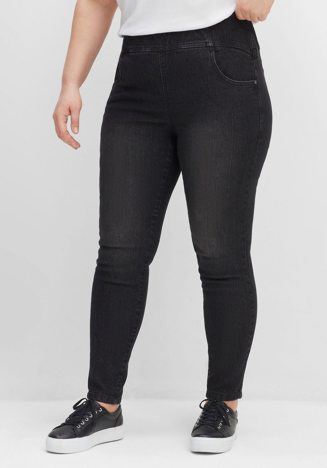 Sheego Schlupfjeans »Jeggings mit breitem Gummibund«, mit breitem Gummibund