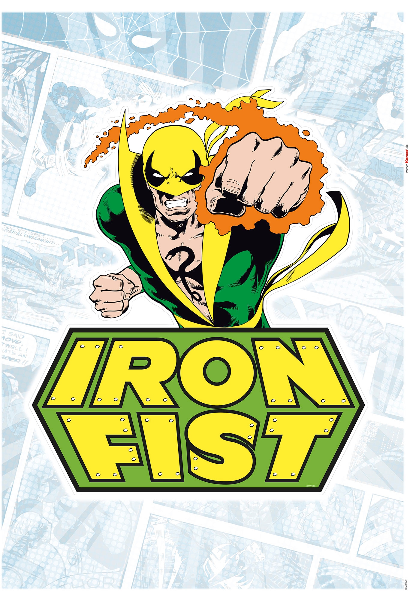 cm online Höhe), Fist Garantie selbstklebendes 3 Jahren Wandtattoo kaufen XXL 50x70 Comic«, (Breite »Iron mit Komar (1 Wandtattoo | x St.),