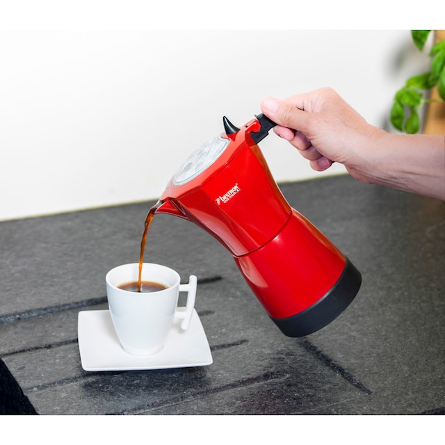 bestron Espressokocher »Viva Italia«, 0,4 l Kaffeekanne, mit Basis, für 6  Espressotassen: 180 ml, 480 Watt, Aluminium mit 3 Jahren XXL Garantie