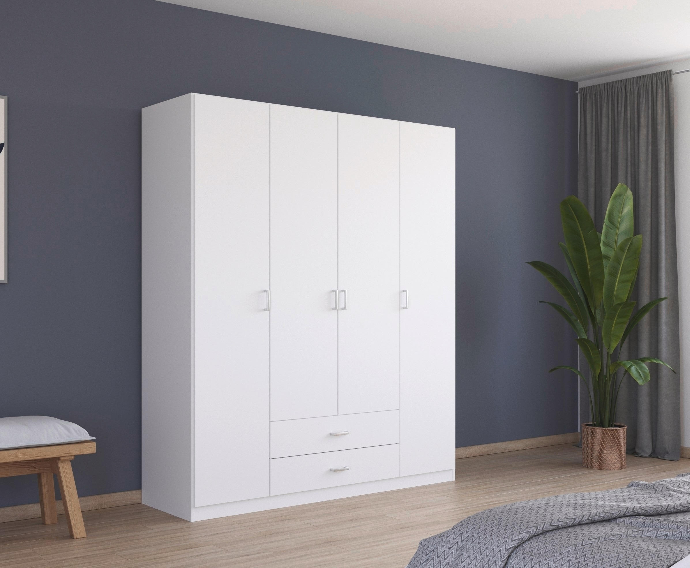 rauch Drehtürenschrank »Kleiderschrank Schrank Garderobe Wäscheschrank GAMMA in 3 Breiten«, mit 6 Schubladen, in schlichtem Design TOPSELLER MADE IN GERMANY