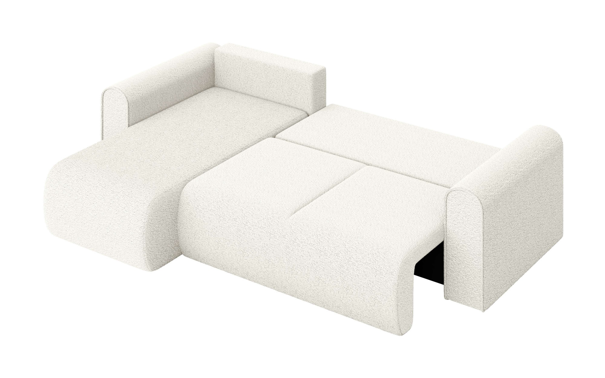 INOSIGN Ecksofa »Zacharia wahlweise Schlafsofa mit Bettkasten, B/T/H 250/166/86 cm«, L-Form mit Wellenunterfederung, Recamiere beidseitig montierbar