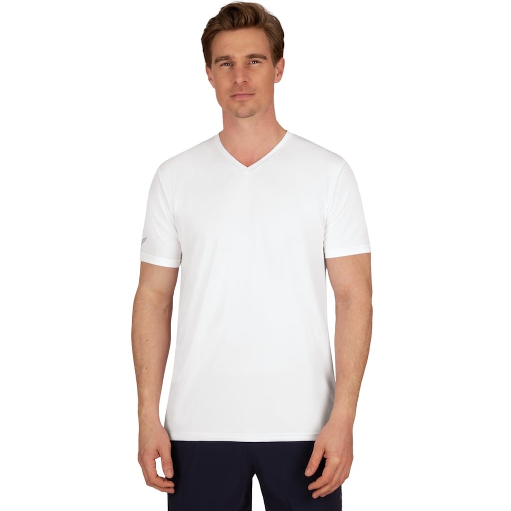 Trigema T-Shirt »TRIGEMA V-Shirt COOLMAX®«, (1 tlg.)