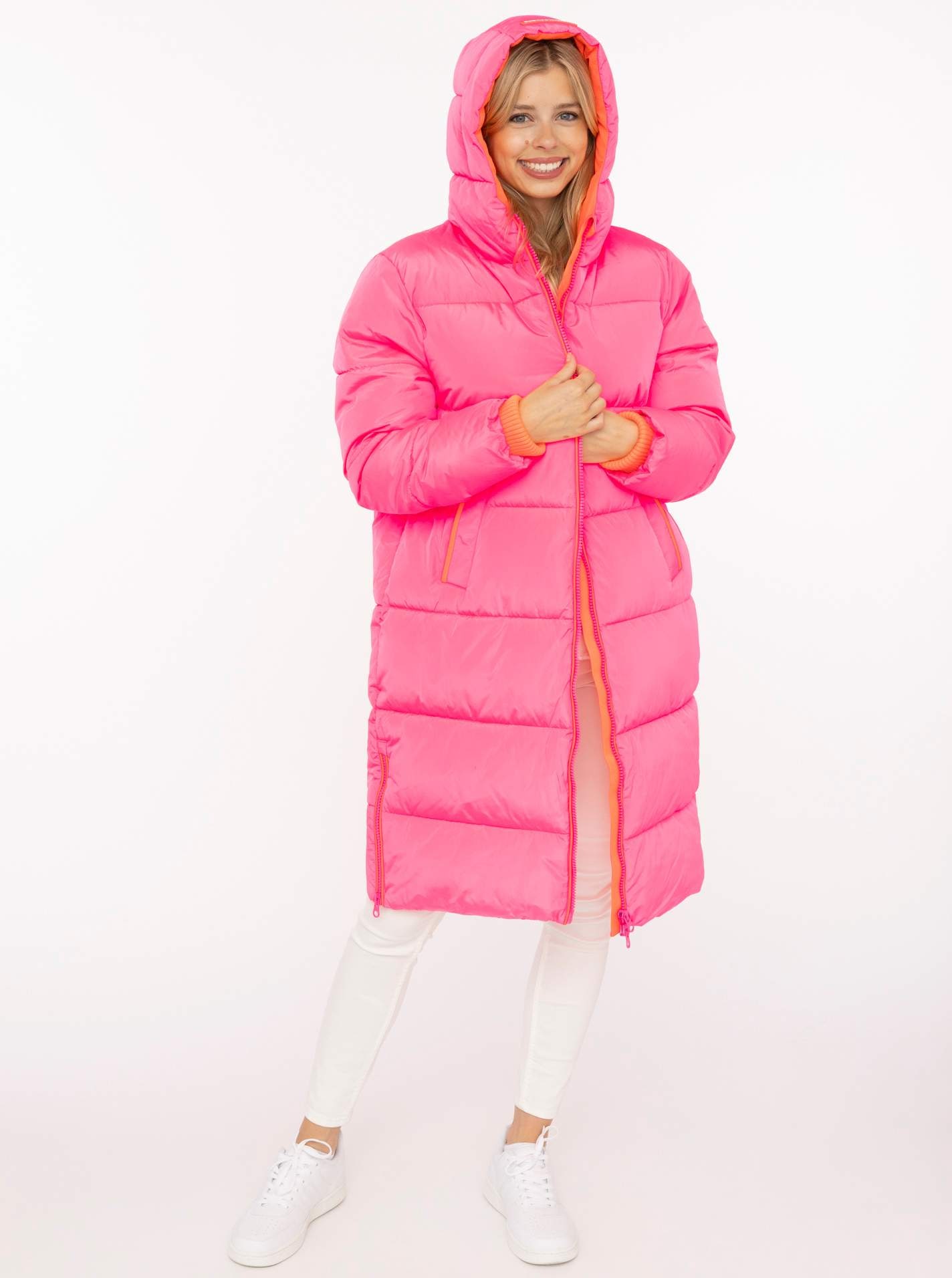 Zwillingsherz Steppmantel »„Cozy“« Kapuze, farbliche Details, Reißverschluss, elastische Bündchen