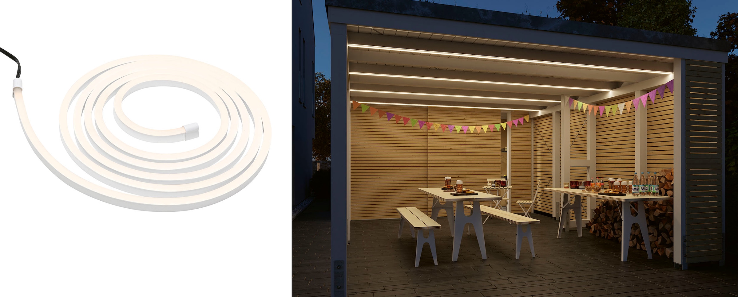 LED Stripe »SimpLED Outdoor Stripe Set 3m 12W Warmweiß beschichtet«, 1 St.-flammig