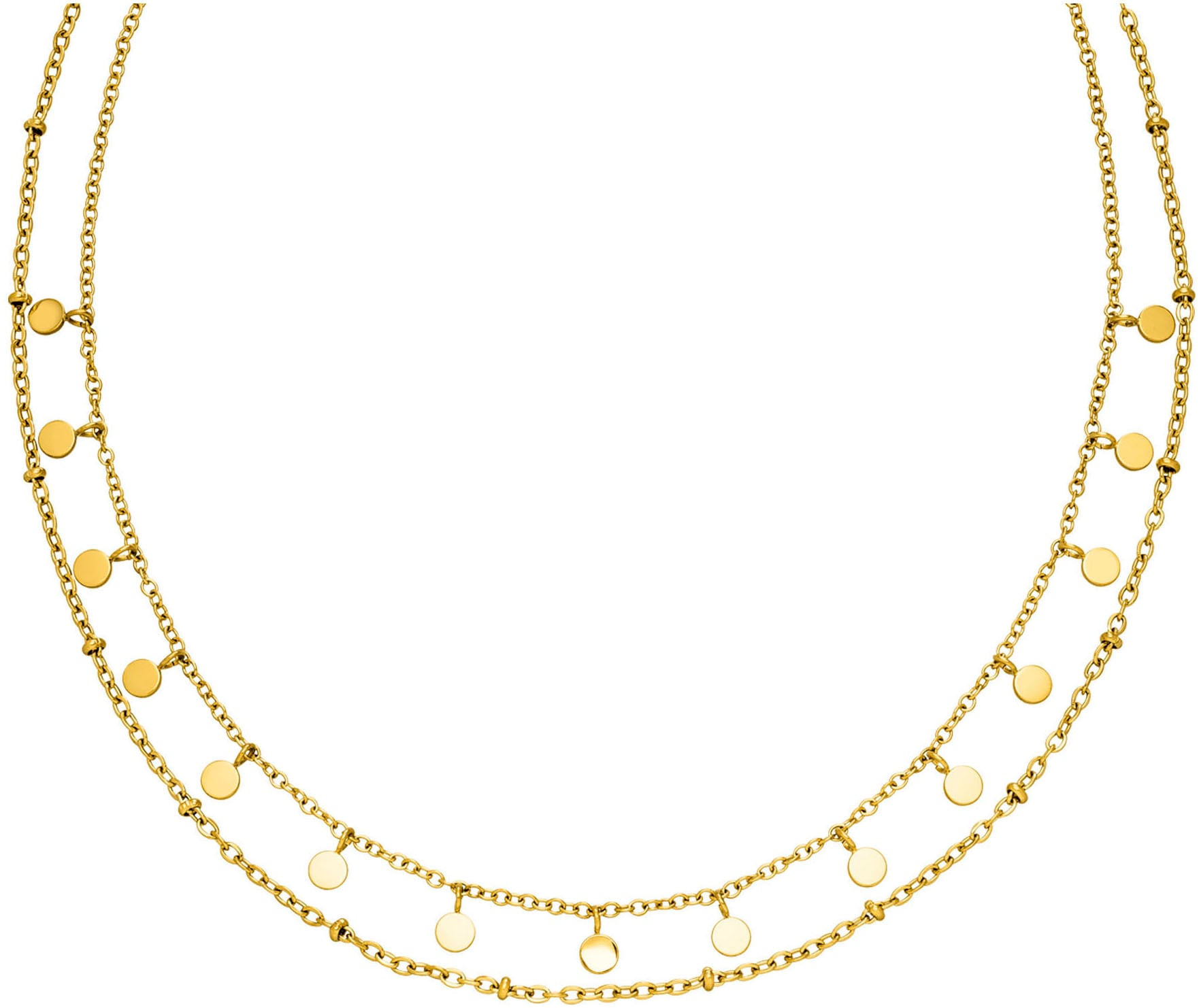 Collier »Schmuck Geschenk Plain doppelte Kette, 22461«