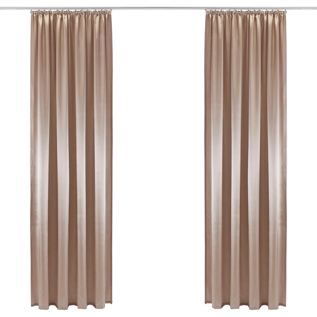 DELAVITA Vorhang »Glanzsatin«, (1 St.), Inklusive Raffhalter, blickdicht, verschiedene Größen