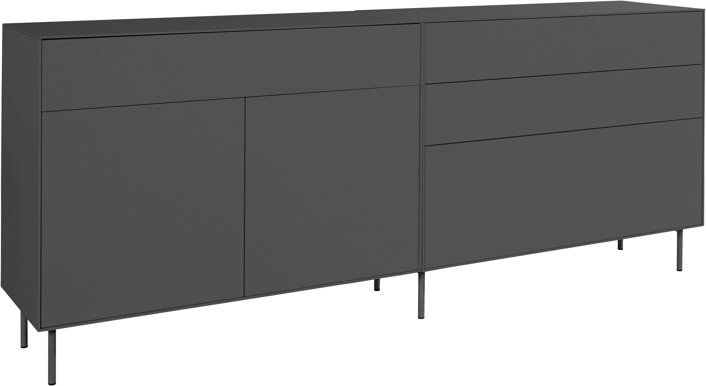 LeGer Home by Lena Gercke Sideboard »Essentials«, (2 St.), Breite: 224cm, MDF lackiert, Push-to-open-Funktion