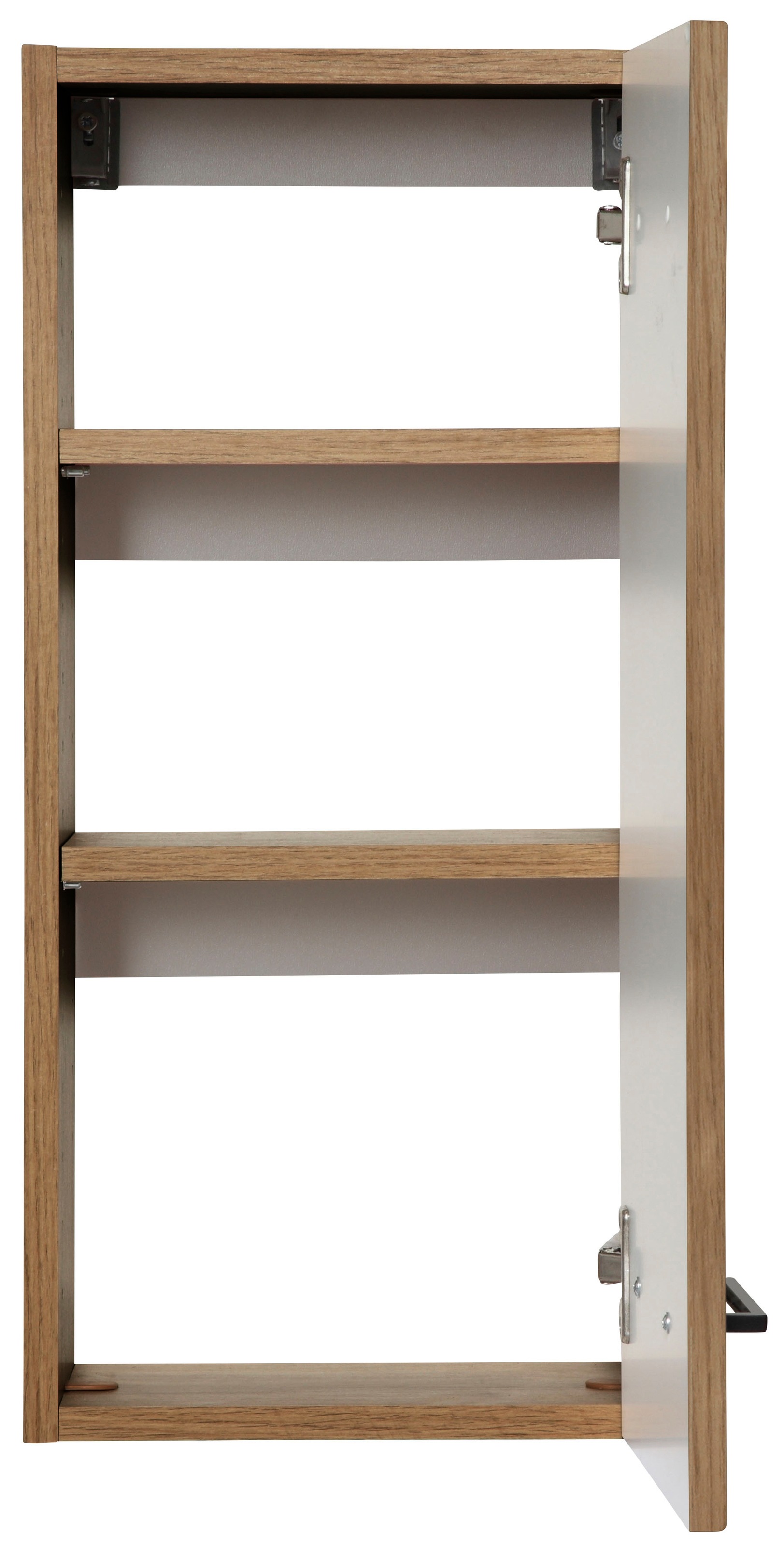 welltime Badmöbel-Set »"Trento", Badezimmer-Set, Hängeschrank, Unterschrank, Midischrank«, (5 St.), Waschbeckenunterschrank, Spiegelschrank inkl. Aufbauleuchte