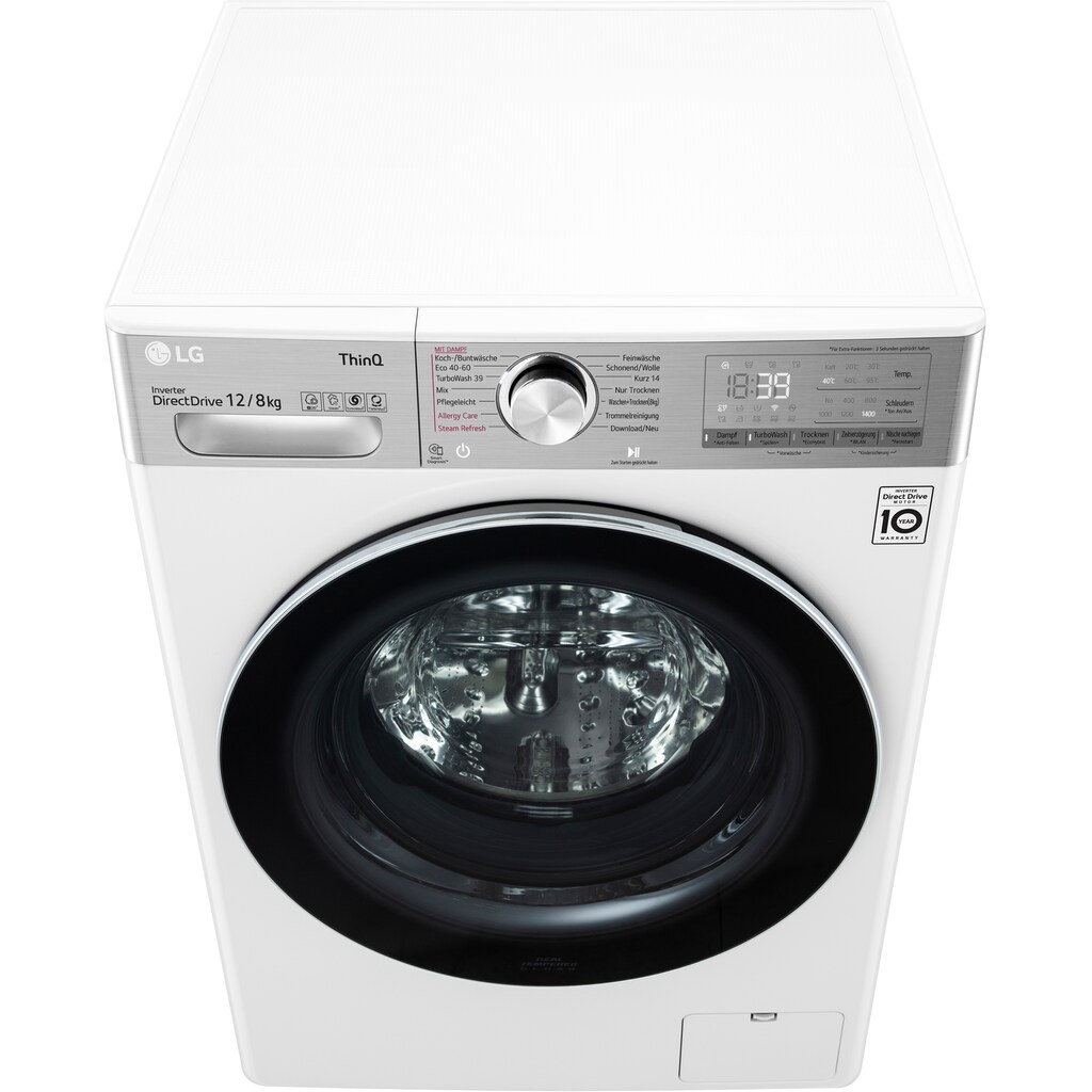 LG Waschtrockner »V9WD128H2«, TurboWash® - Waschen in nur 39 Minuten