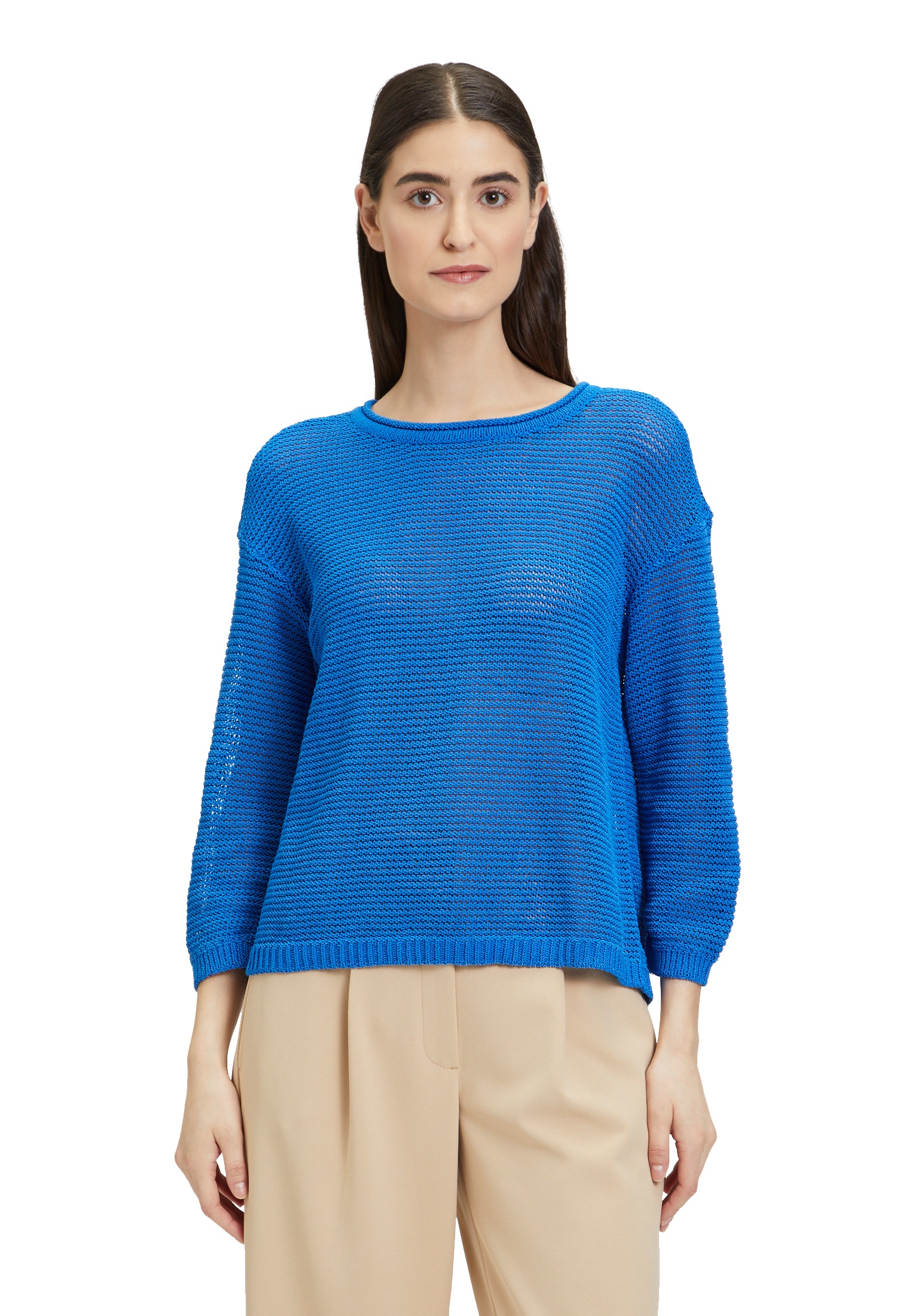 Betty Barclay Rundhalspullover »Grobstrick-Pullover mit 3/4 Arm«