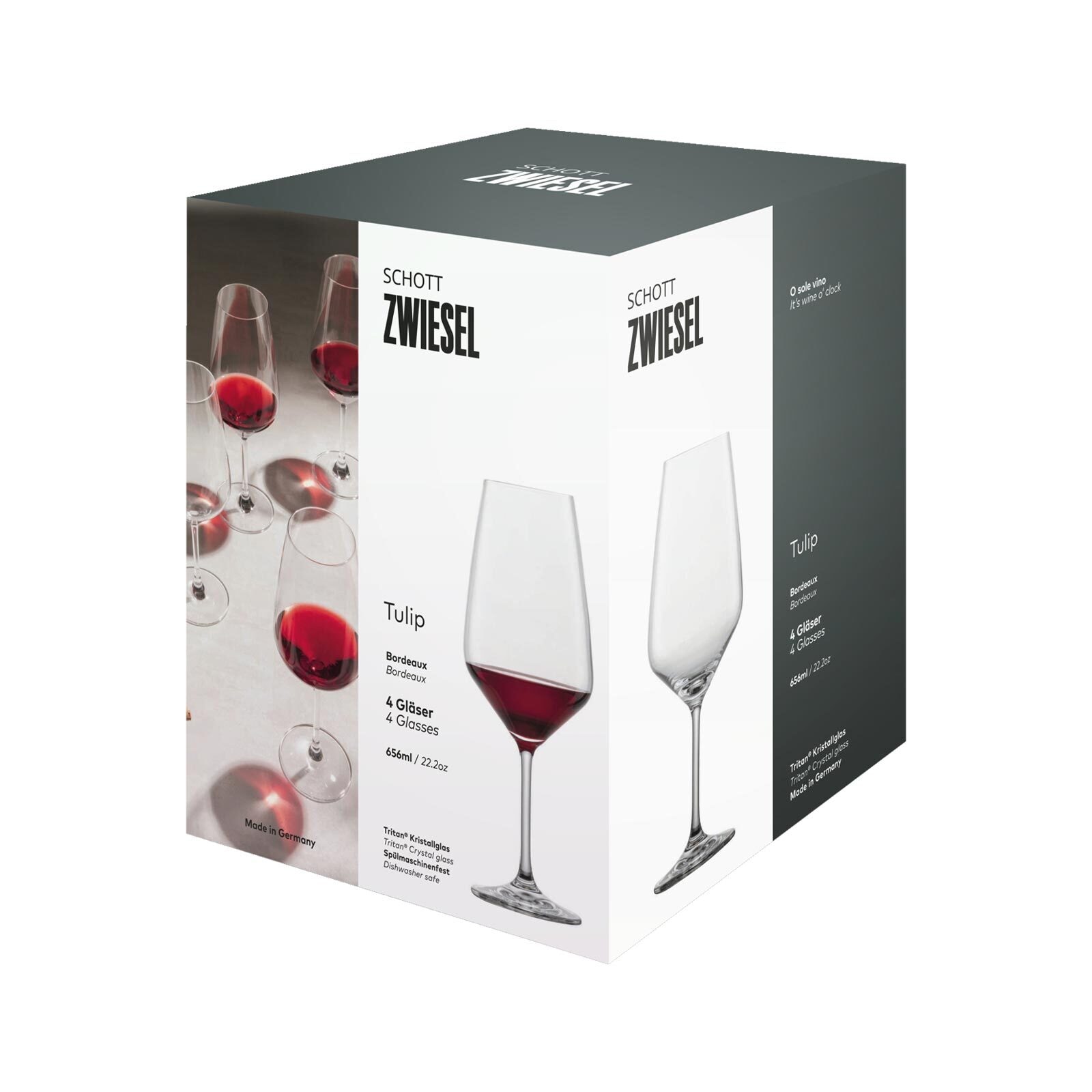 SCHOTT-ZWIESEL Rotweinglas »Bordeauxgläser Tulip 656 ml 4er Set transparent«