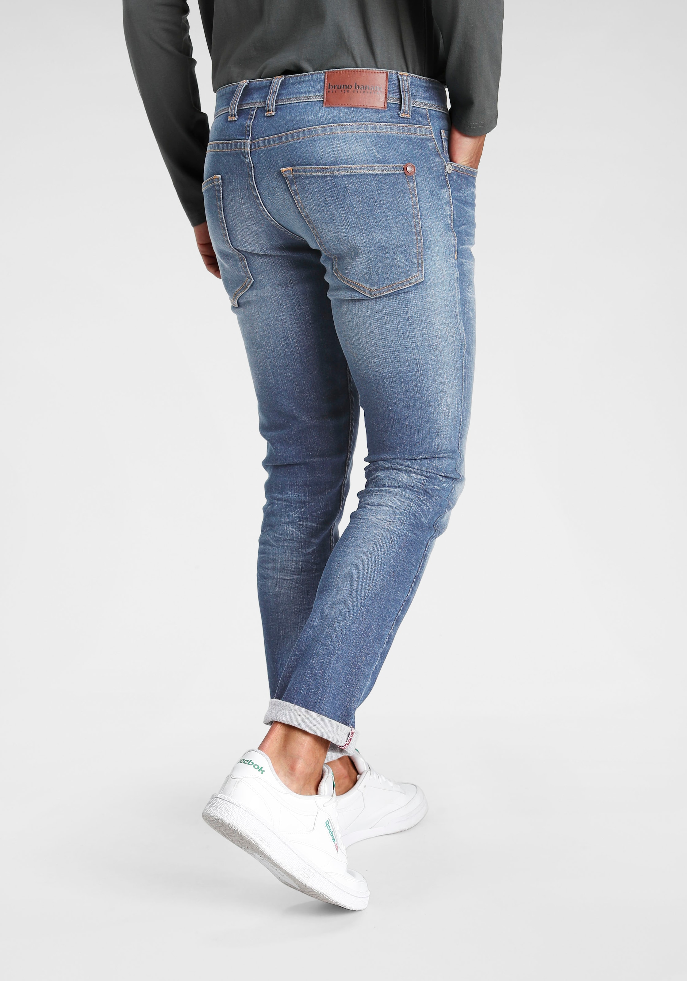 Bruno Banani Slim-fit-Jeans »Jimmy (Stretch)«, schmale Beinform, niedrige Leibhöhe, mit Button-Fly