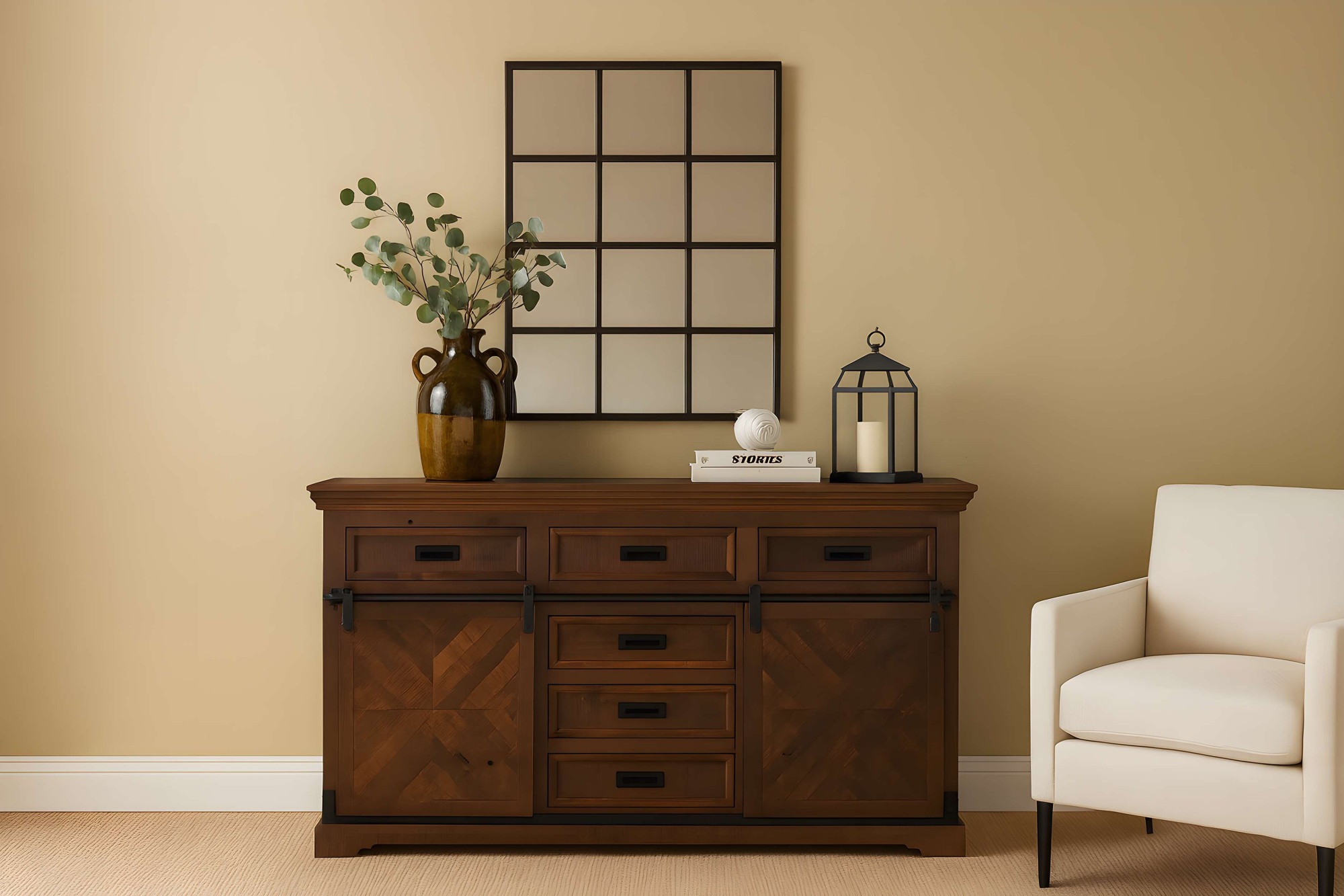 OTTO home Sideboard »Don Barn« mit 2 Schiebetüren, handgefertigt, Unika-Möbel, Breite 160 cm