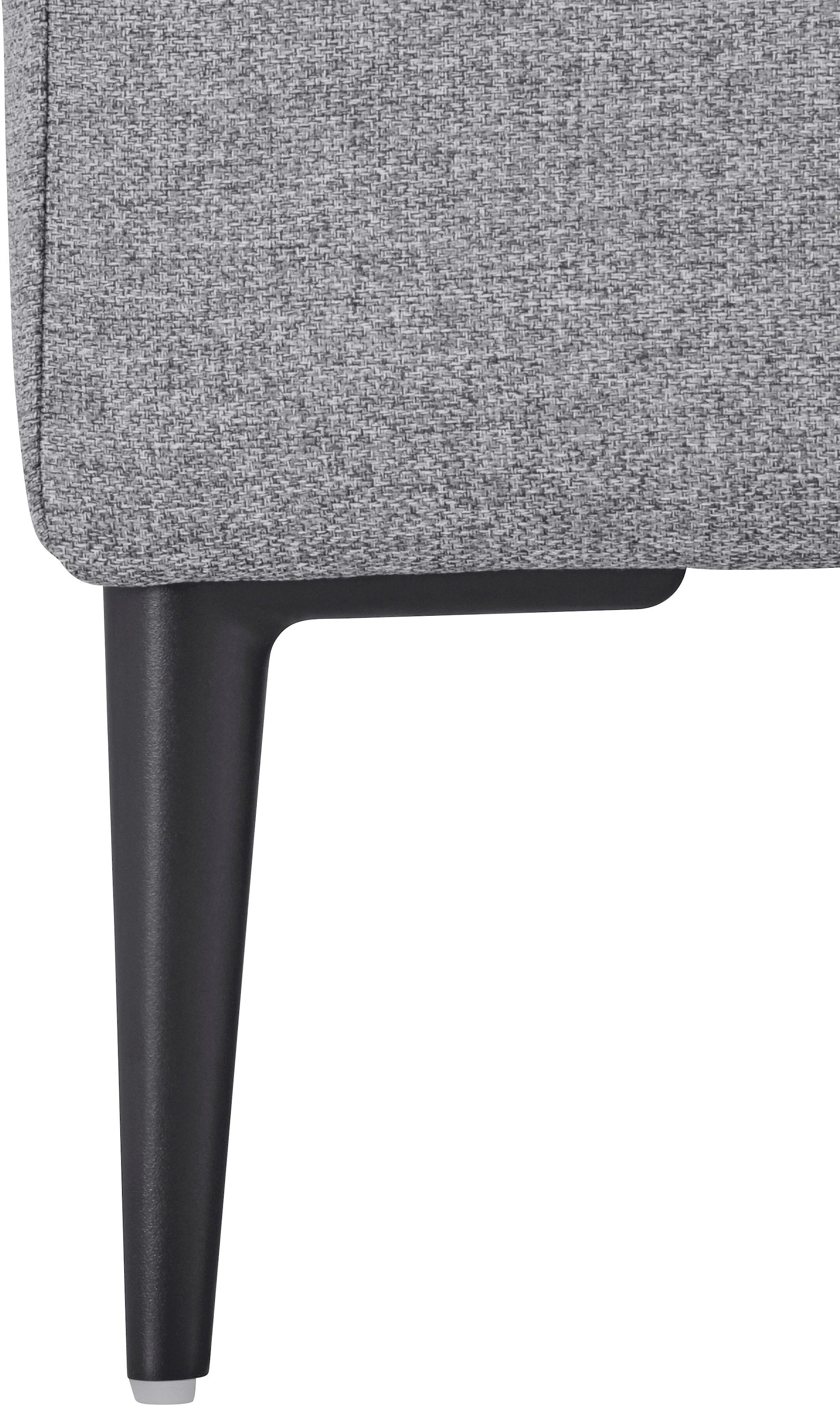 Home affaire Ecksofa »Aurora, L-Form, mit extra breiter Recamiere, 324 x 170 cm (BxT)« Designsofa mit tollem Sitzkomfort, extra hohe Metallfüße schwarz