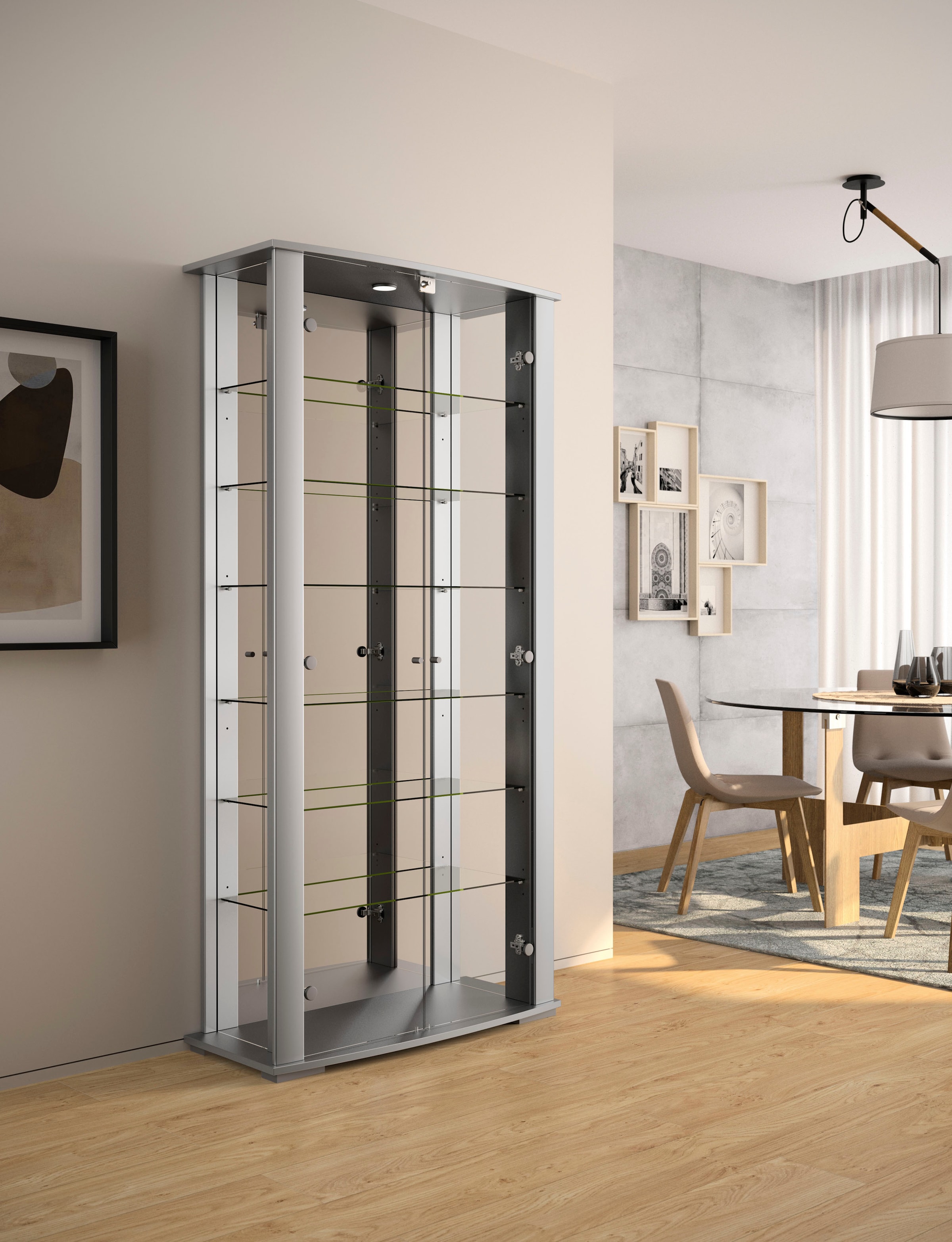fif möbel Vitrine »STELLA« Standvitrine/Glasvitrine 2x Glastür,perfekt für Sammler,Sammlervitrine