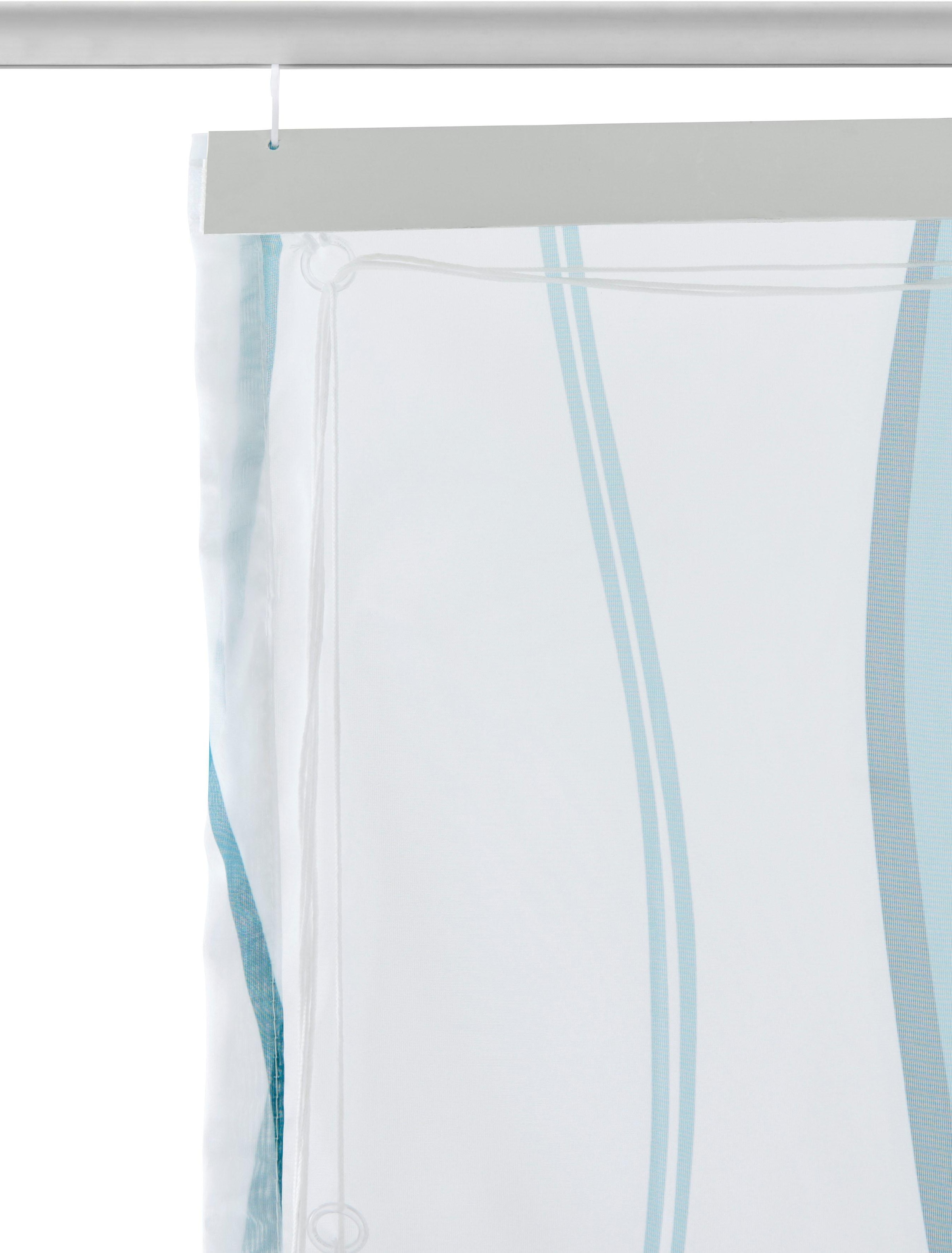 my home Raffrollo »Dimona«, mit Klettschiene, Transparent, Voile, Polyester, Wellen