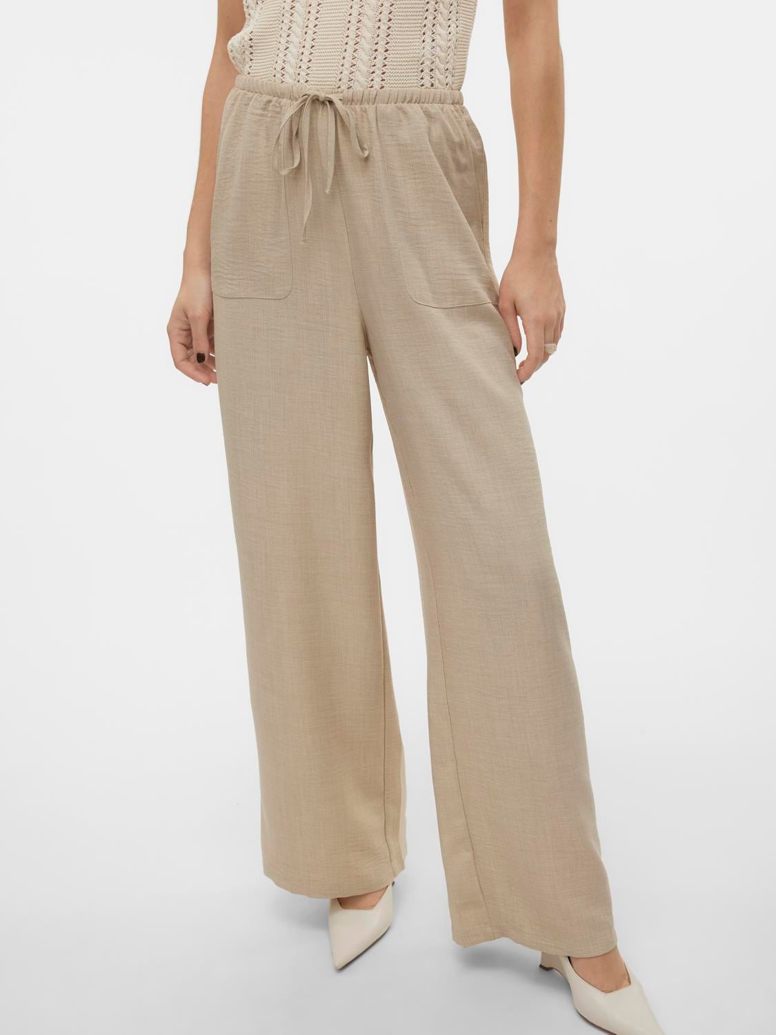 Vero Moda Schlupfhose »VMMELANEY HW LOOSE PANT WVN GA NOOS«, Sommerhose