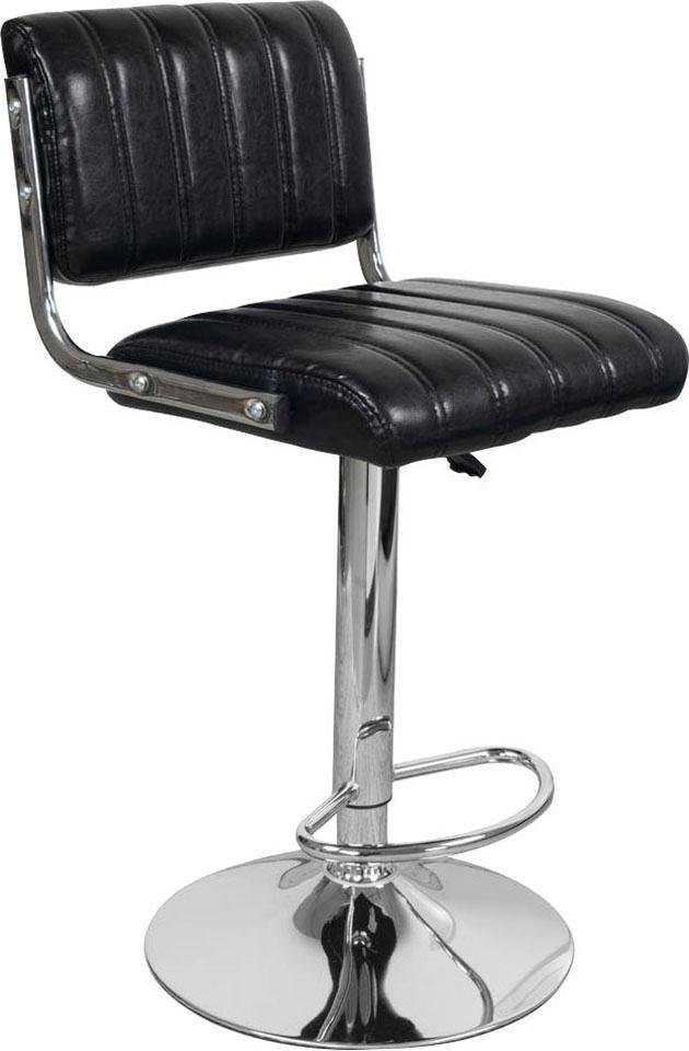 Kayoom Hochstuhl »Barstuhl Midnight 725 2er-Set,in Leder-Optik Barhocker«, (Set), 2 St., pflegeleicht, höhenverstellbar, komfortabel, drehbar