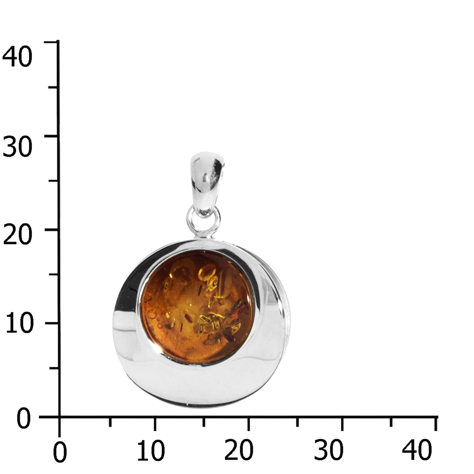 OSTSEE-SCHMUCK Kettenanhänger »- Alina 19 mm - Silber 925/000 - Bernstein«