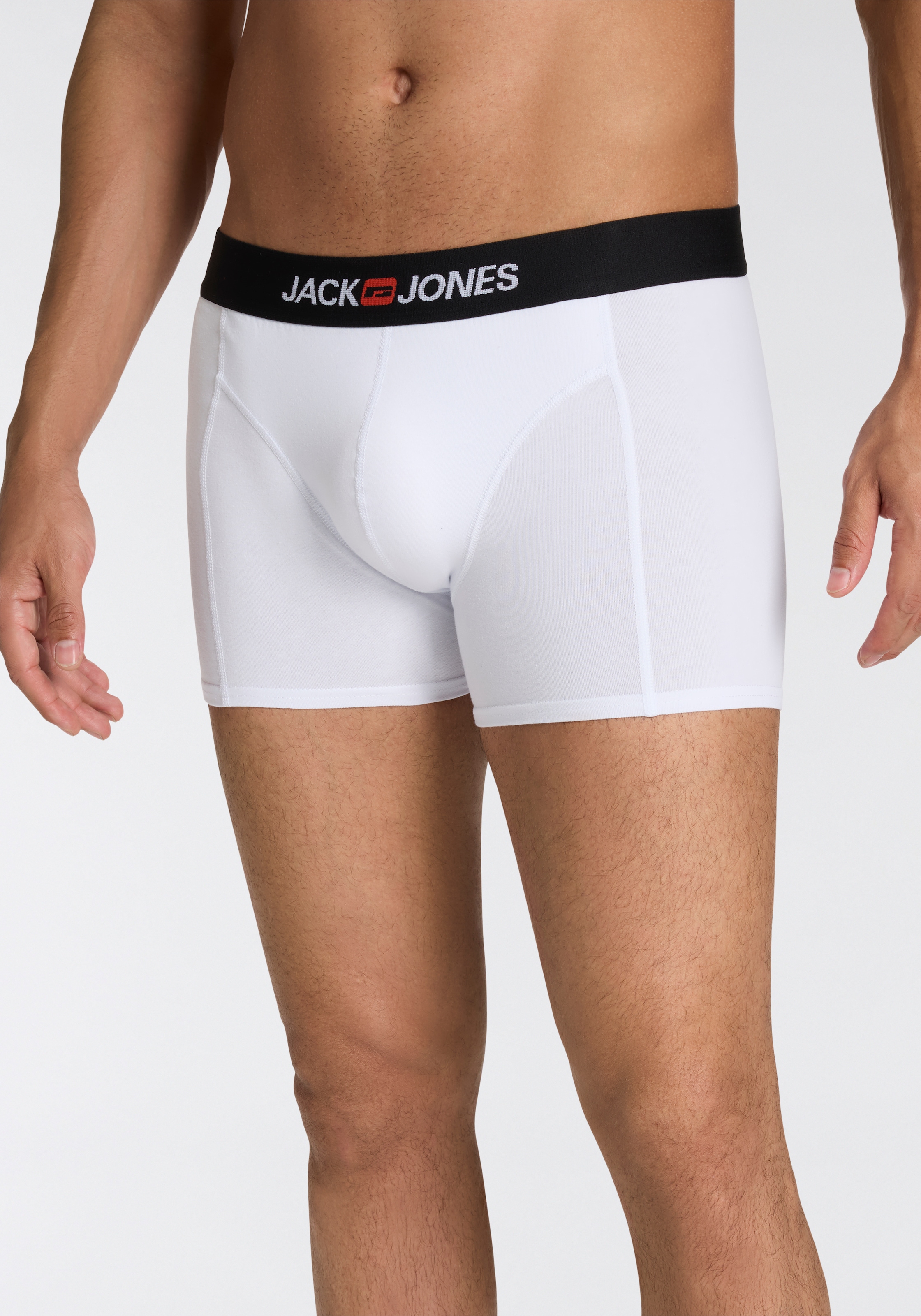 Jack & Jones Trunk »JACOLD – Boxershorts mit farbigem Bund im 6er-Pack« Packung, 6 Stk. Druck, modisch, regular fit, Jersey