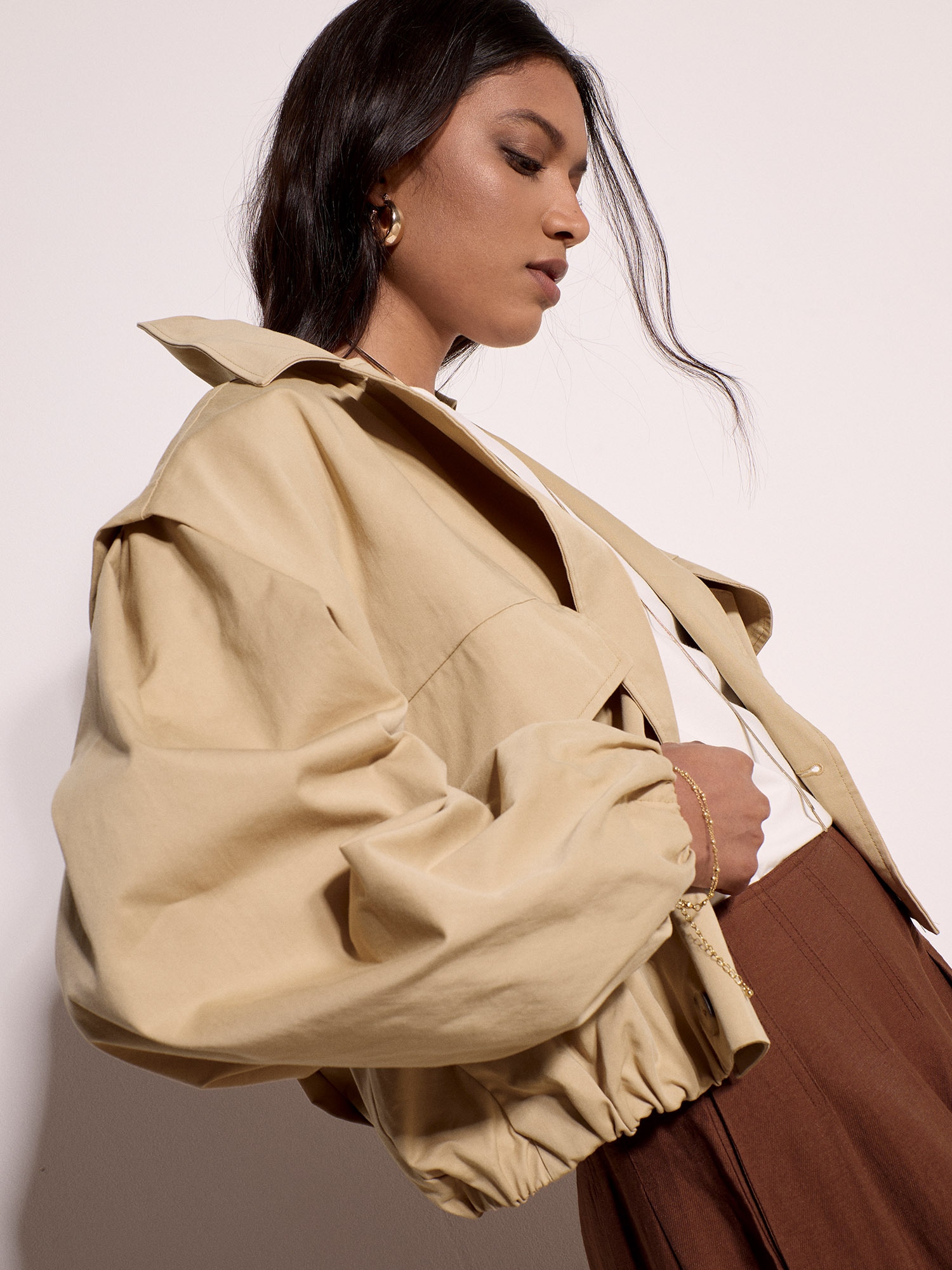 Apricot Kurzjacke »Kurzer Trenchcoat« mit auffälligen Knöpfen