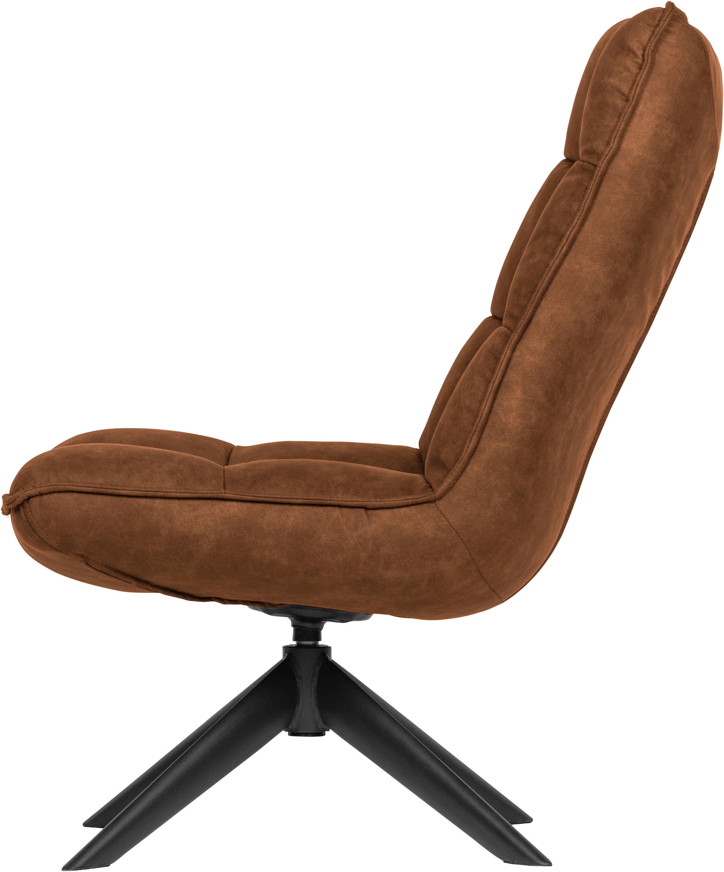 WOOOD Drehsessel »Jouke mit Kunstleder-Bezug und Drehmechanismus B 70 x T 85 x H 90 cm« Sitzhöhe 46–42 cm, Tragkraft 140 kg, pulverbeschichtetes Metallgestell