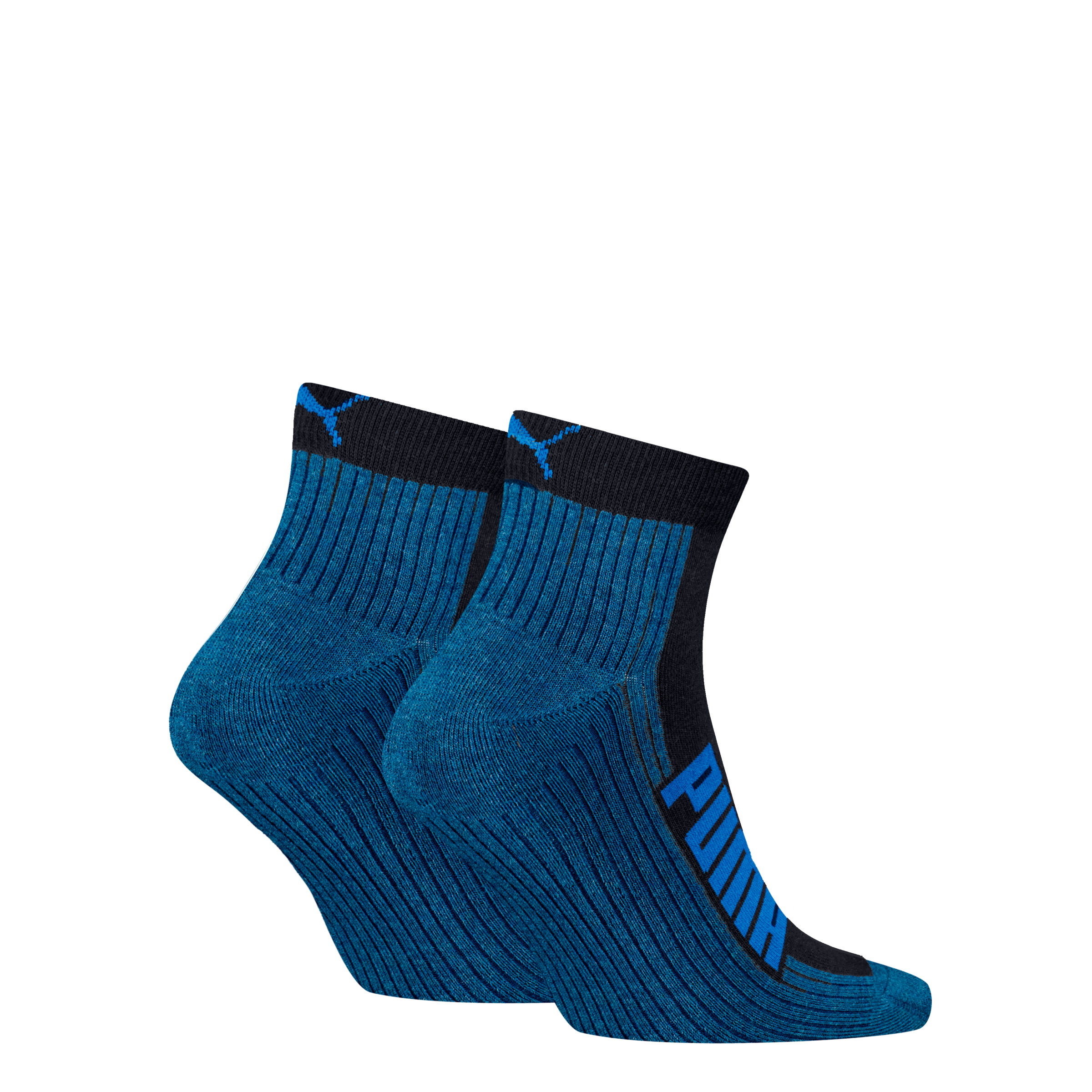 PUMA Kurzsocken »PUMA UNISEX BWT CUSHIONED QUARTER 2P«, (2 Paar), Zweifarbig, Rippenbündchen