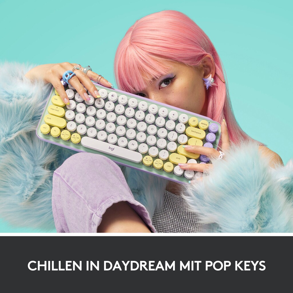 Logitech Tastatur »POP Keys«, (Multimedia-Tasten-Fn-Tasten-Easy-Switch)