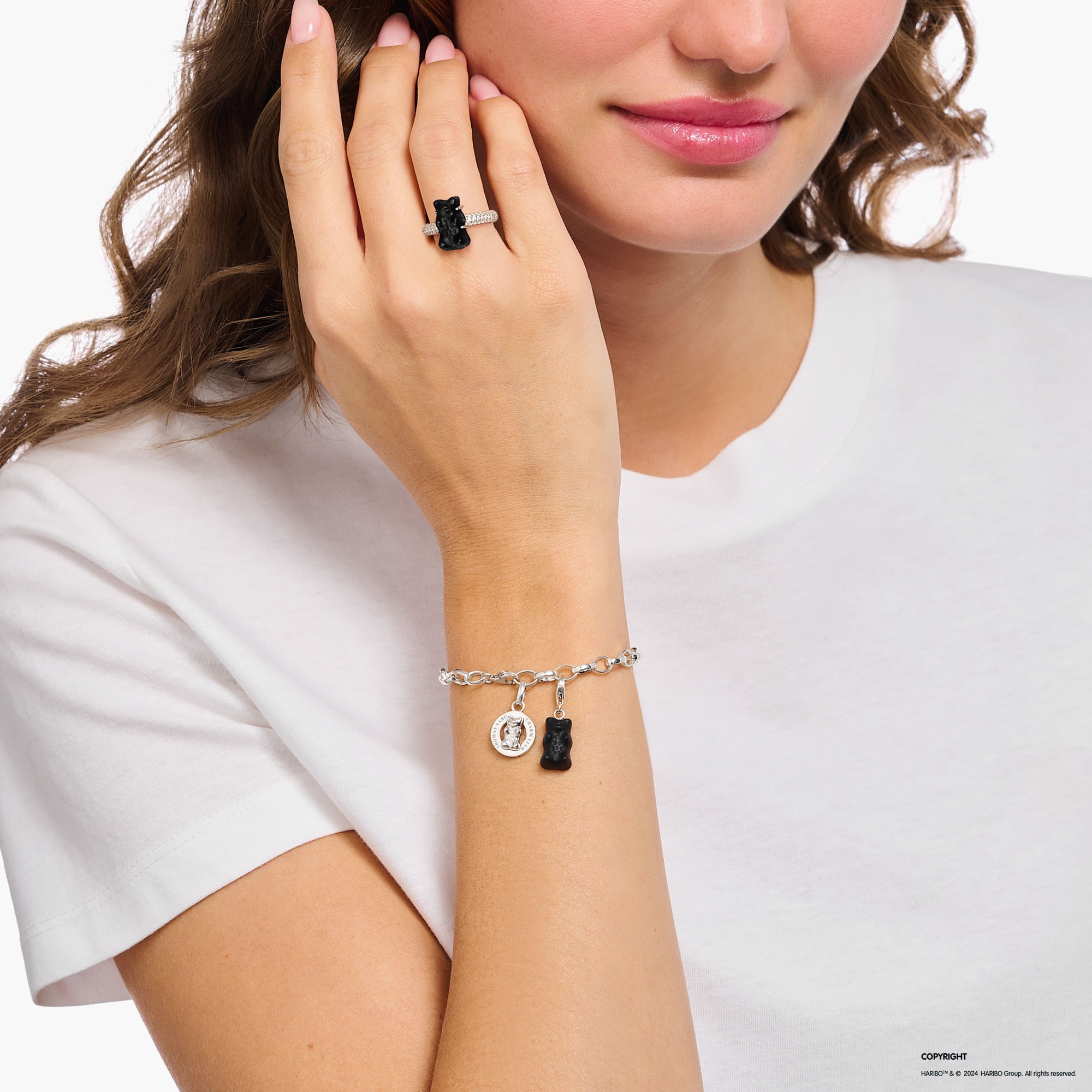 THOMAS SABO Charm-Einhänger »THOMAS SABO x HARIBO Schmuck: Charm«, mit Kristallglas
