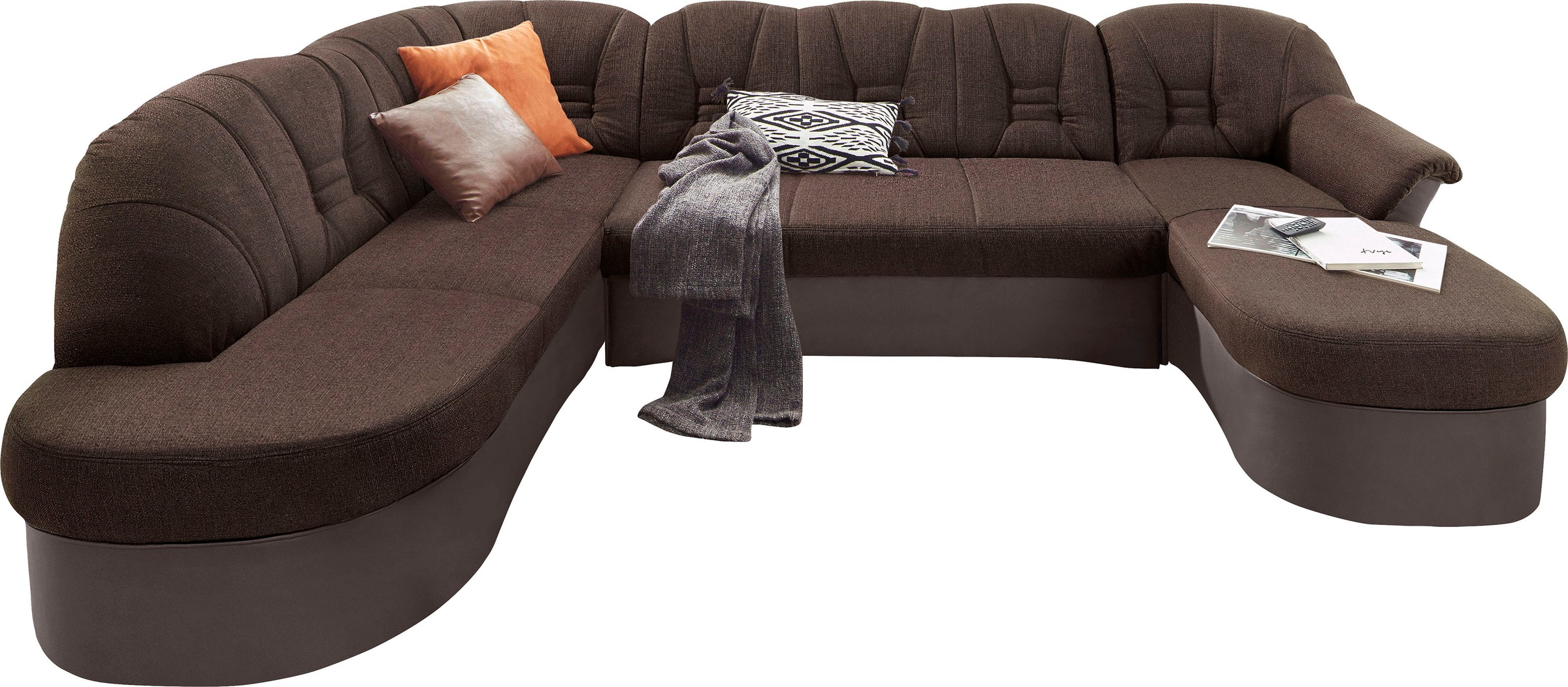 DOMO collection Wohnlandschaft »Elva U-Form«, wahlweise mit Bettfunktion und Federkern