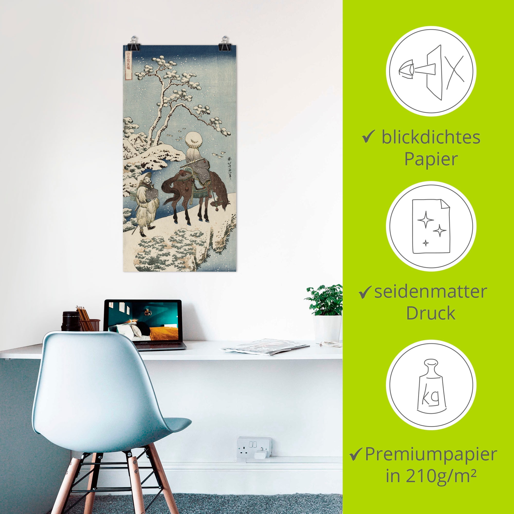 Artland Kunstdruck »Der chinesische Dichter Su Dongpo«, Mann, (1 St.), als Leinwandbild, Wandaufkleber oder Poster in versch. Größen