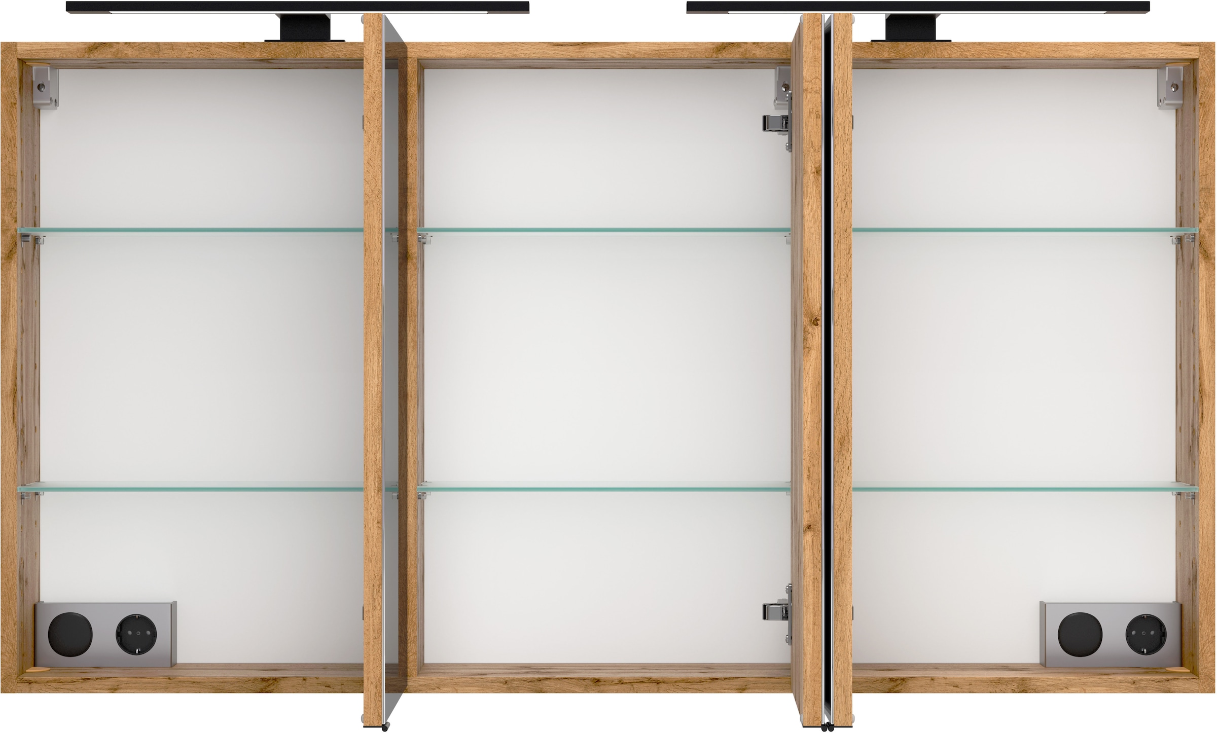 welltime Spiegelschrank, Welltime, Breite 120 cm, mittlere Tür reversibel, gedämpft