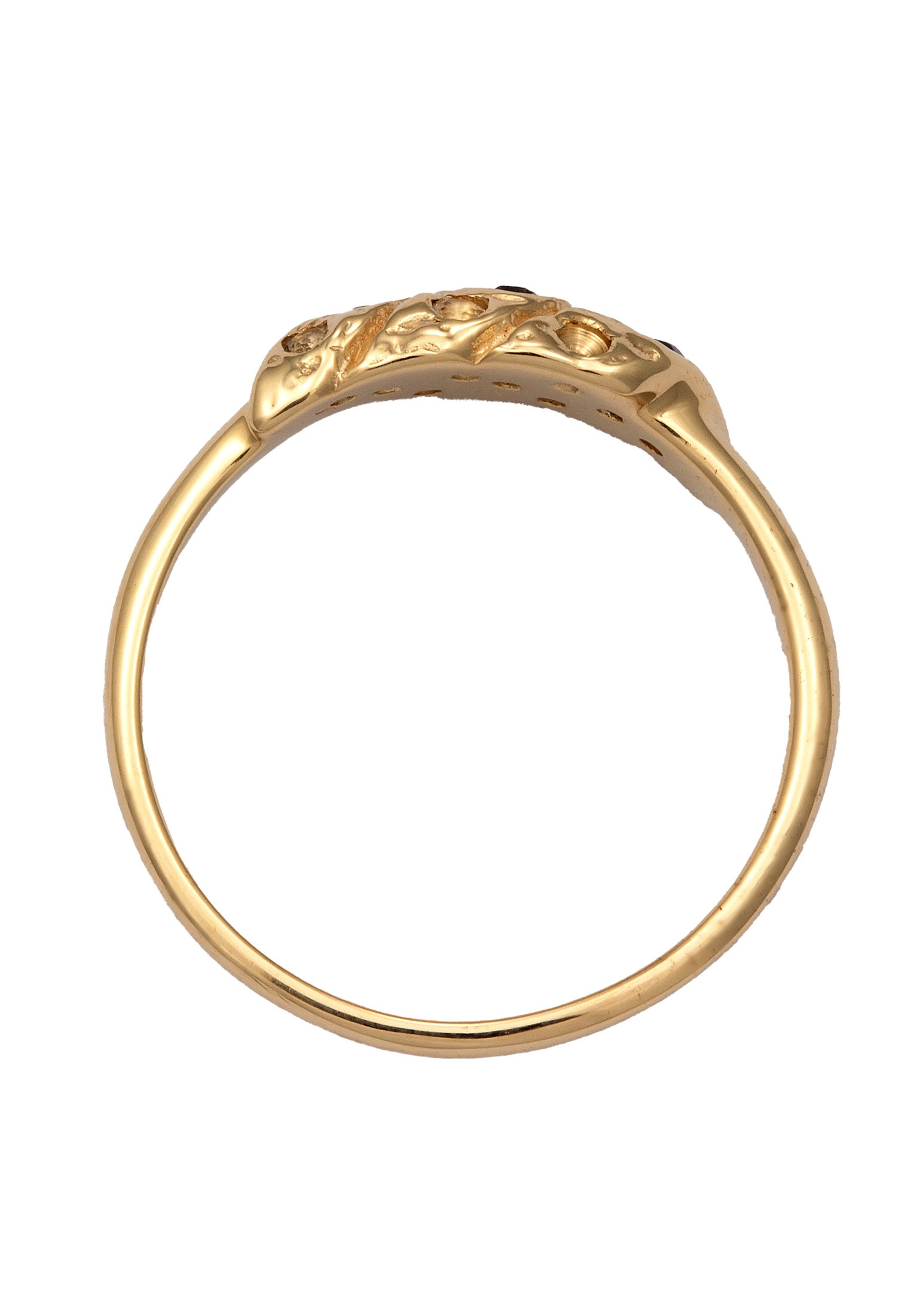 HAZE & GLORY Silberring »Ring Mondstein Lolith 375 Gelbgold - REEF Ring«