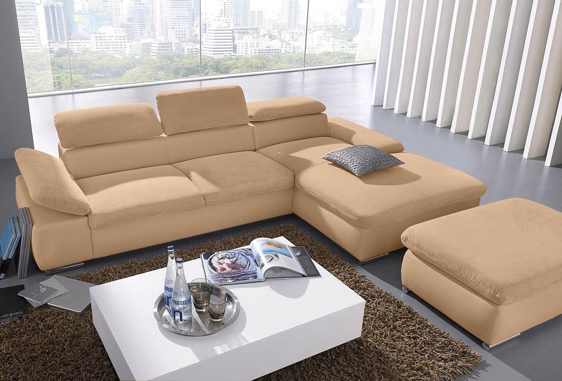 sit&more Ecksofa "Valantine L-Form, B: 286 cm" mit Arm- & Kopfteilverstellung, optional mit Schlaffunktion