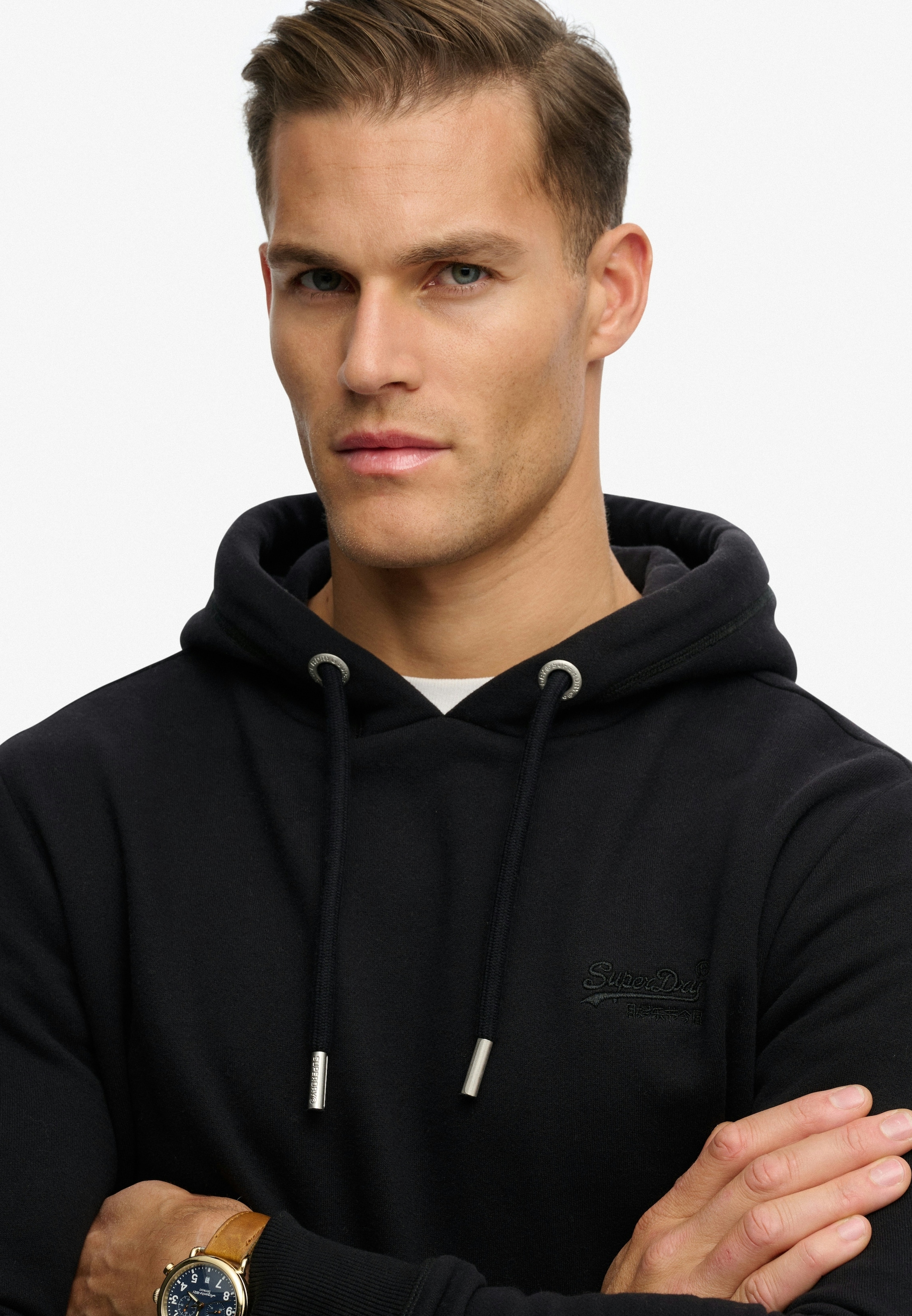 Superdry Kapuzensweatshirt »VINTAGE LOGO EMB HOOD«, Baumwollmischung, angeraute Sweatware
