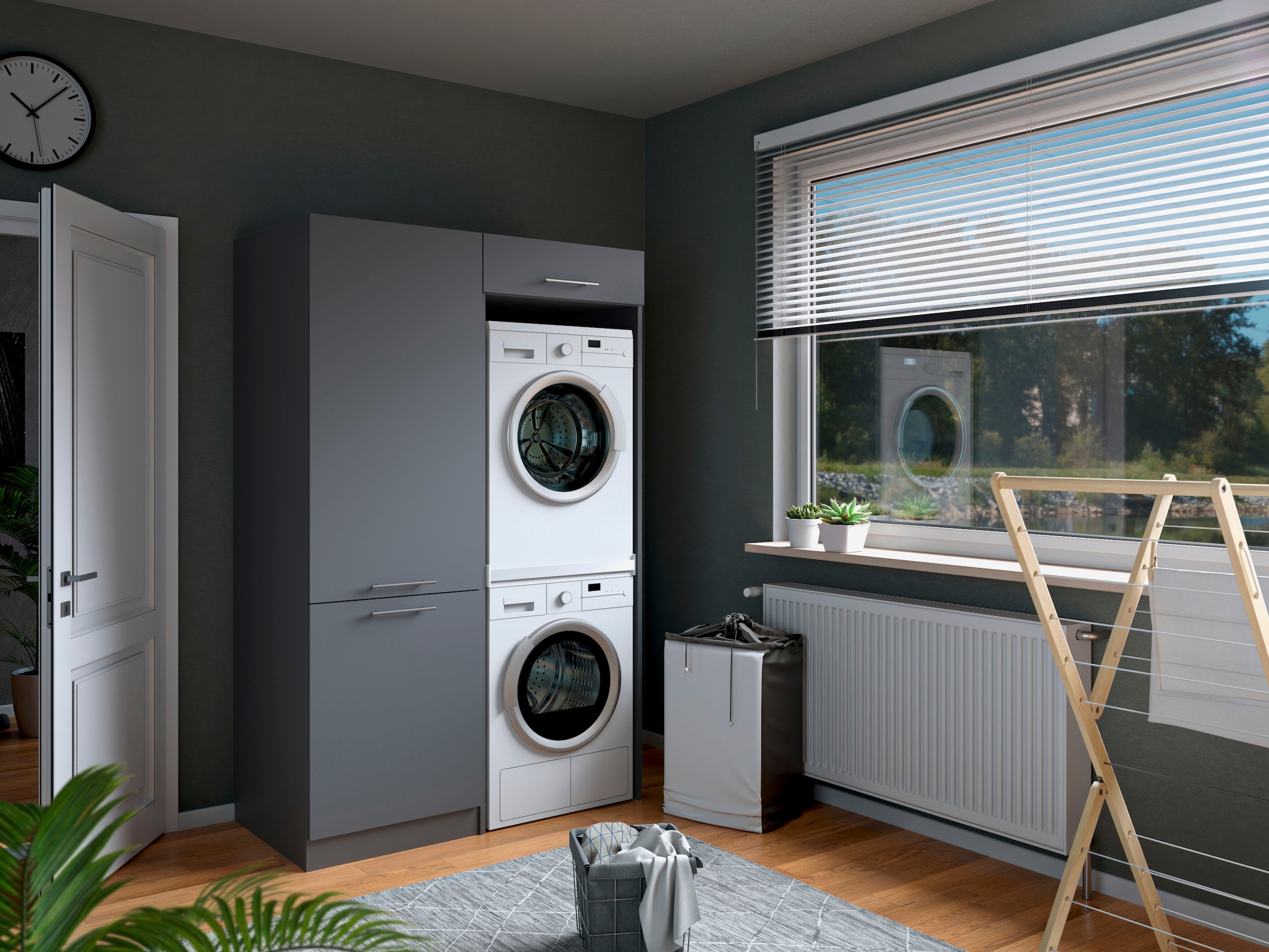 Laundreezy Mehrzweckschrank-Set »Laundreezy, 2-tlg. Mehrzweckschrank-Set B/H/T 128/238/68 cm« 2 Stk. tlg.