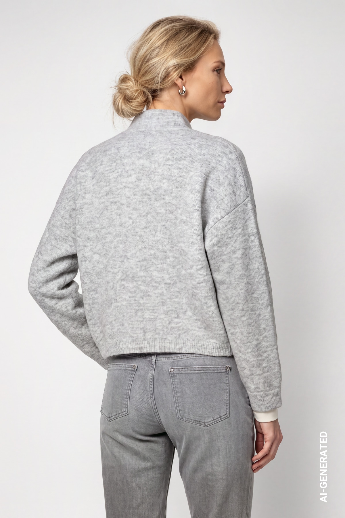Monari Strickjacke »Jacke Strickjacke Flausch« Regular fit mit Stehkragen