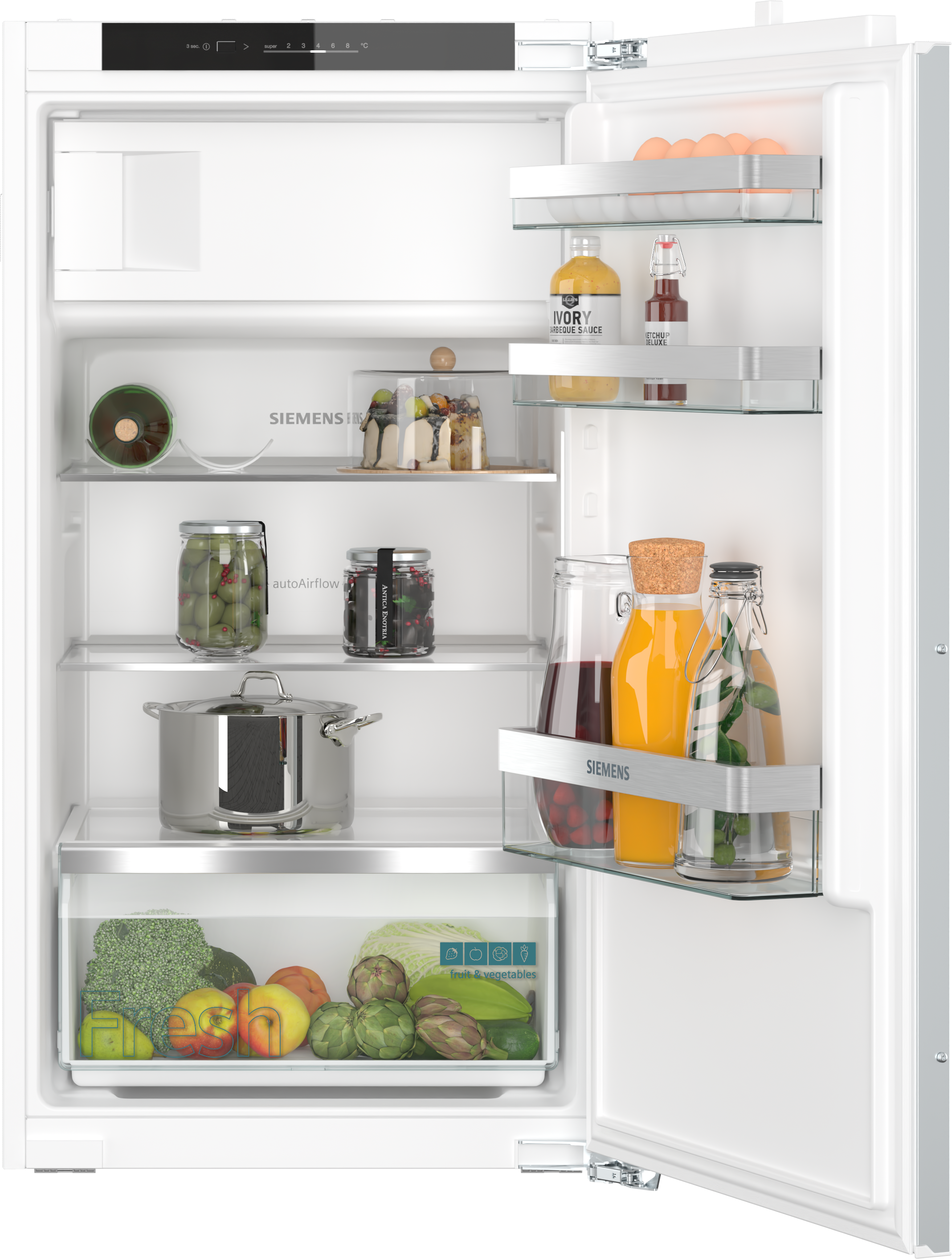 SIEMENS Einbaukühlschrank iQ300 "KI32LVFE0" 102,1 cm hoch 54,1 cm breit Einfache Temperatureinstellung dank elektronischer Temperaturregelung