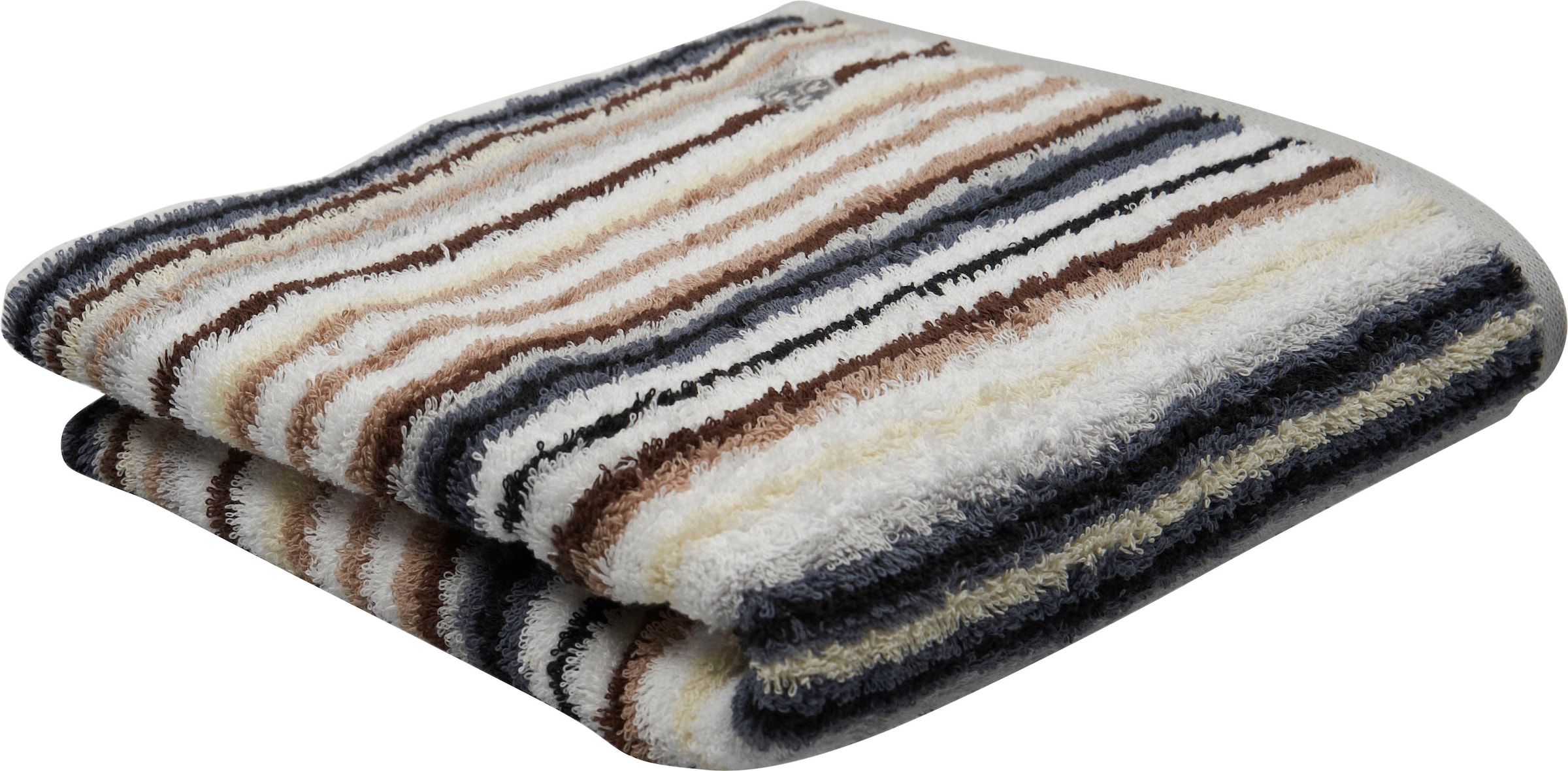 ROSS Handtuch »Multicolor« mit Streifen und gesticktem ROSS-Emblem